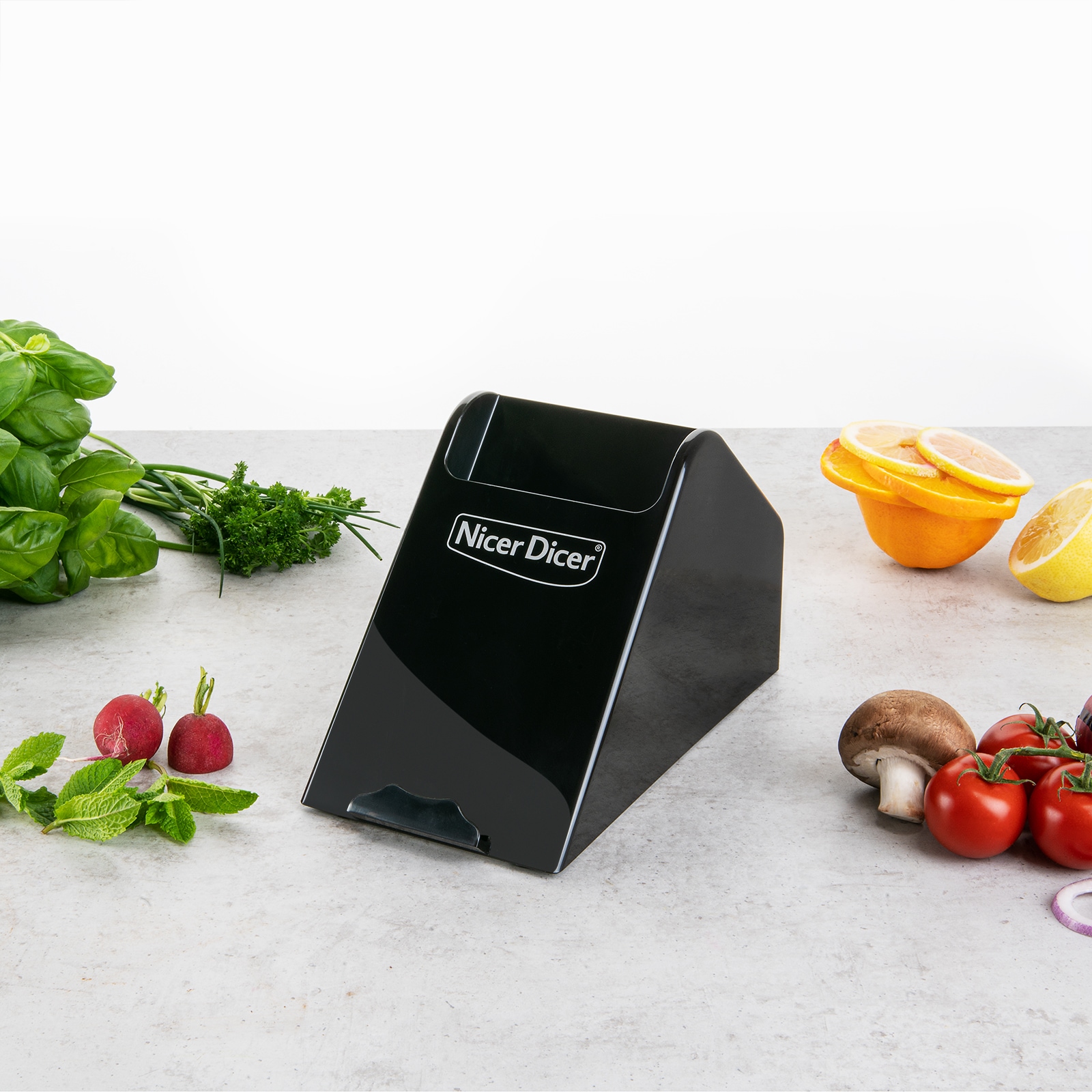 Genius Zubehöraufbewahrungsständer »Nicer Dicer Speed« zum platzsparenden Verstauen des Nicer Dicer Speed inkl. Zubehör