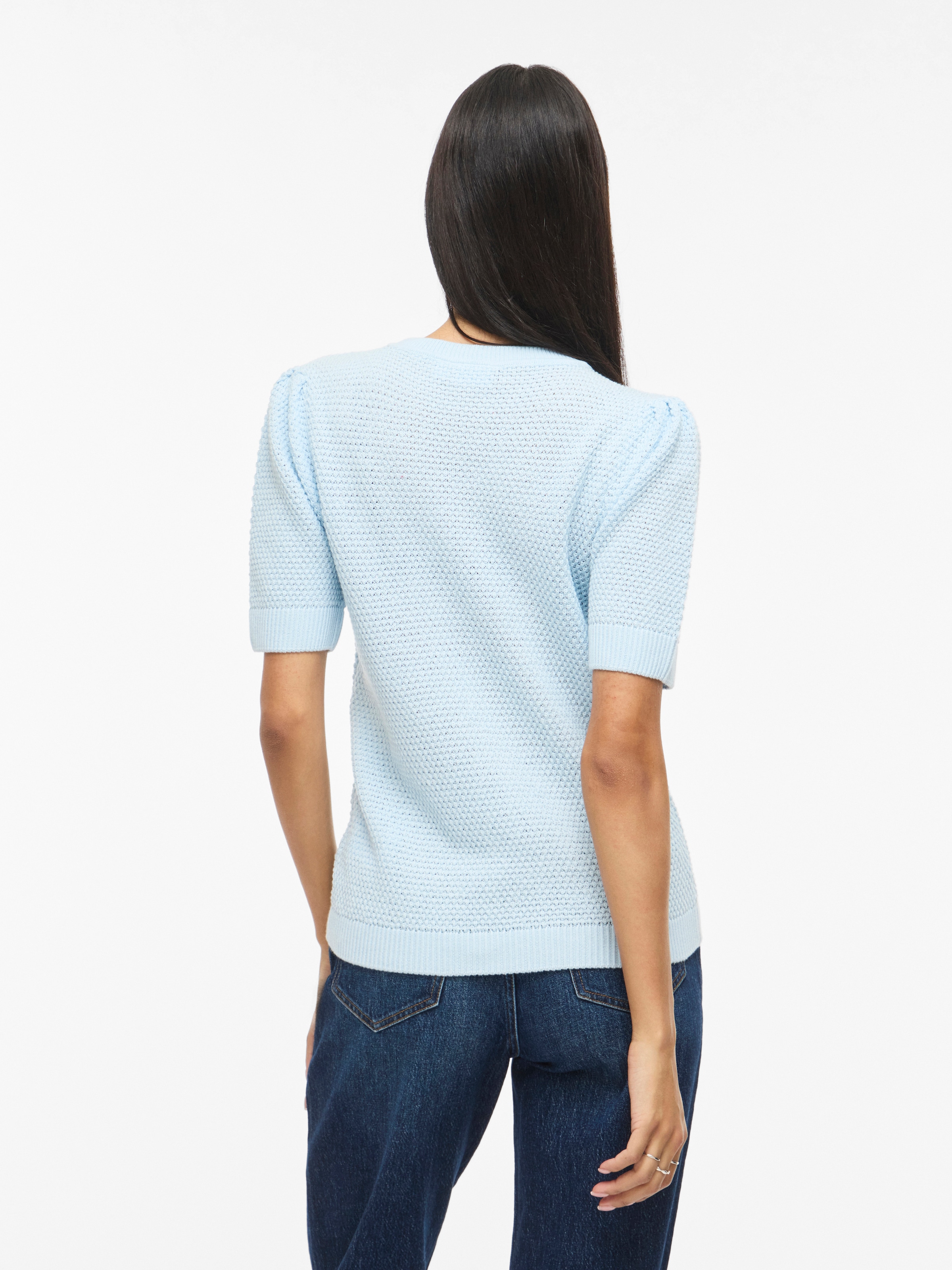 Vila Pull à manches courtes »VIDALO O-NECK S/S KNIT TOP - NOOS«