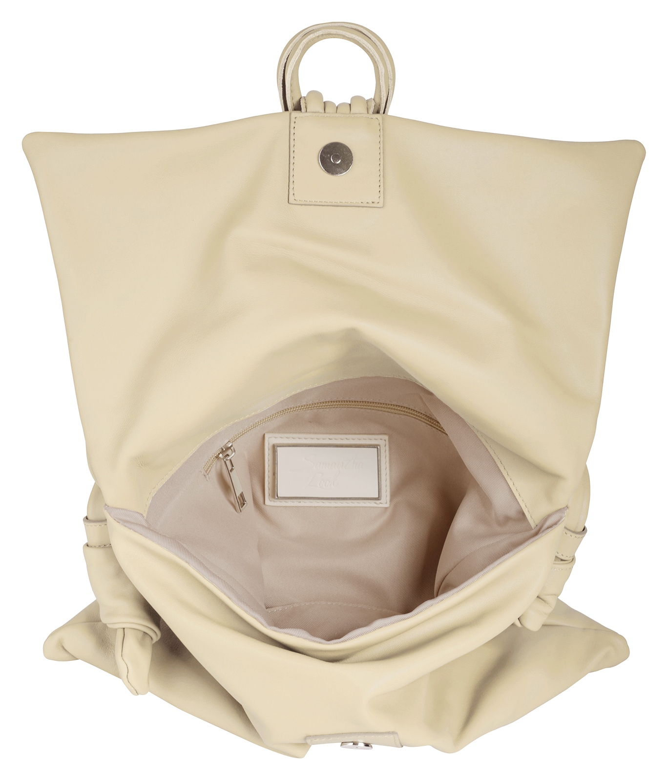 Samantha Look Henkeltasche echt Leder, Made in Italy