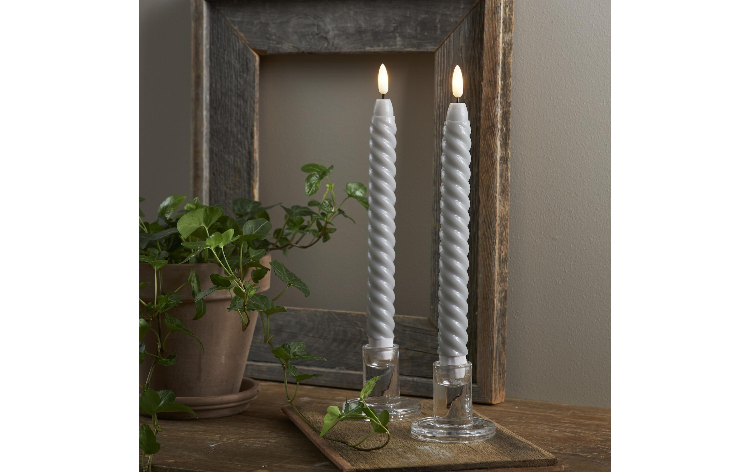   LED-Kerze »Star Trading LED-Stabkerzen Set Flamme Swirl, 2 Stk«