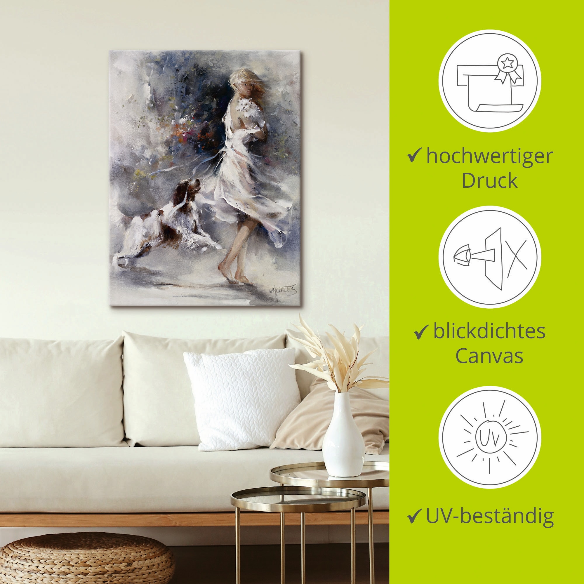 Artland Leinwandbild »Rivalität« Frau 1 Stk. tlg. auf Holzrahmen gespannt