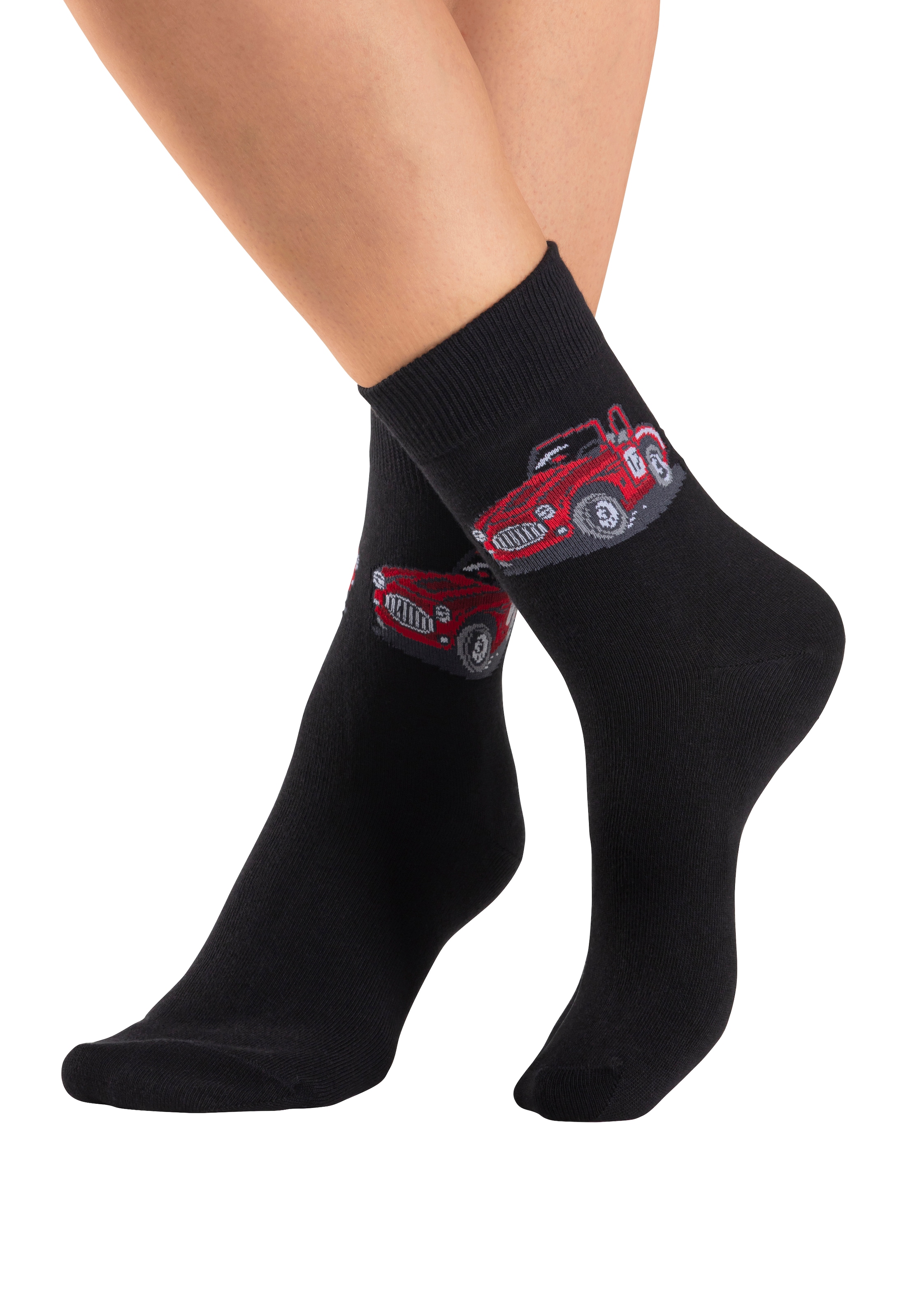 H.I.S Chaussettes de loisirs Packung, 5 Couple tlg. mit eingestrickten Motiven