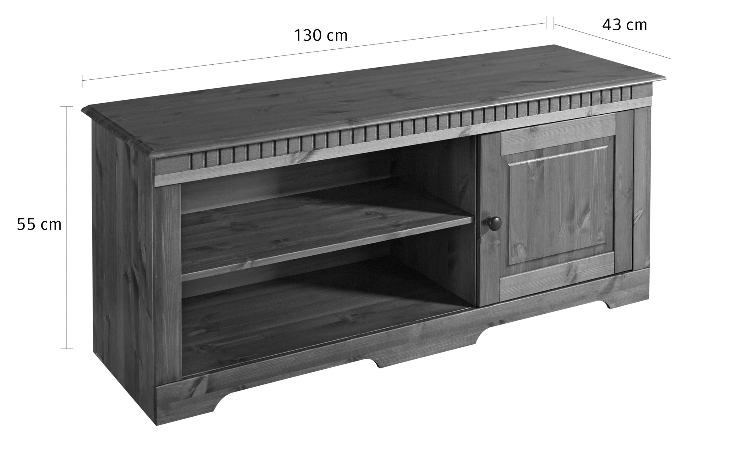 GOODproduct Lowboard »Lisa« Kommode, Breite 130 cm, Belastbarkeit bis 75 kg