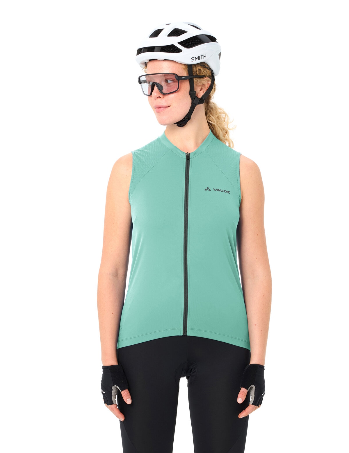 VAUDE »WOMEN'S MATERA FZ TRICOT SL« pour le vélo, avec fermeture éclair frontale, matière à séchage rapide