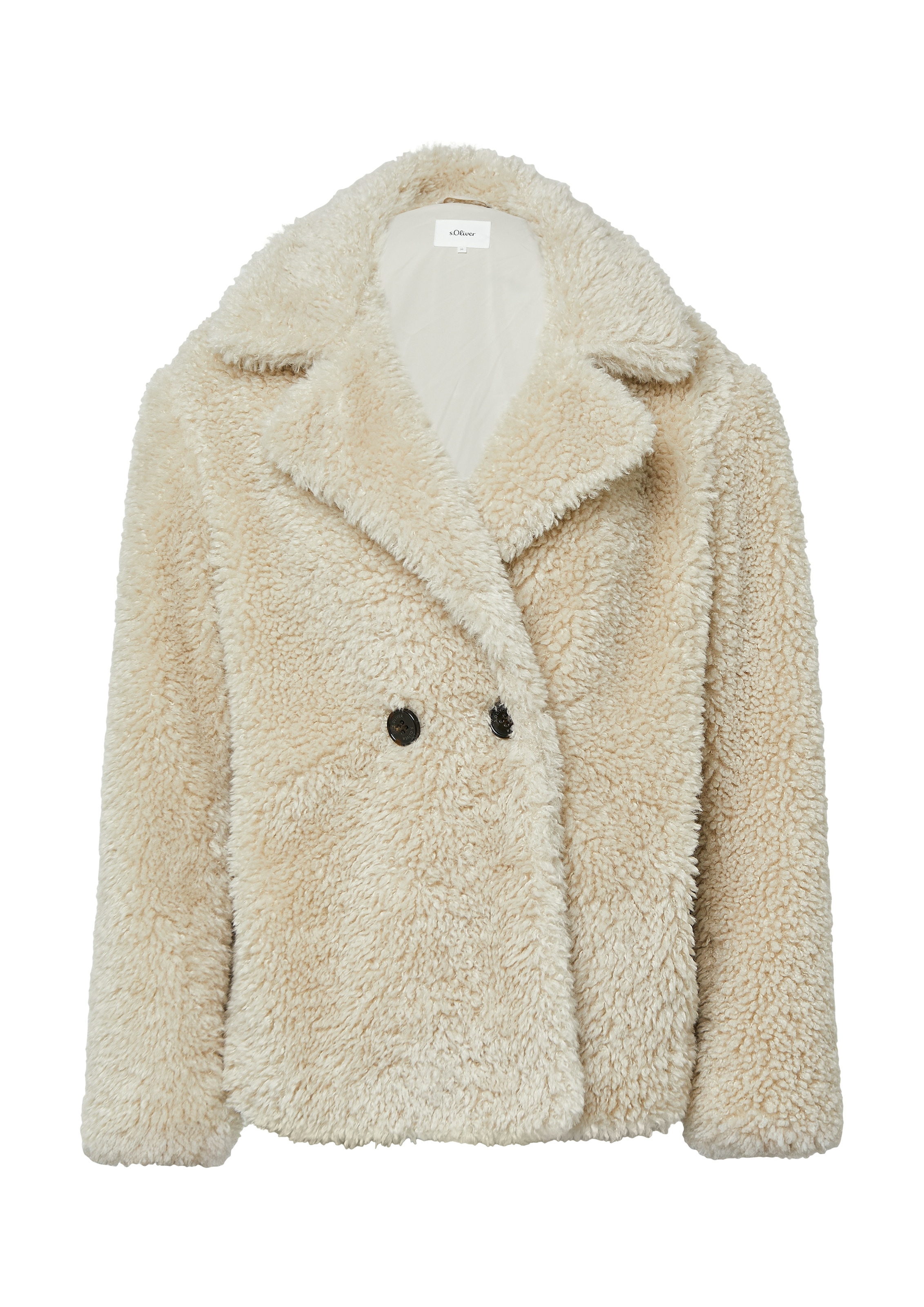 s.Oliver Veste en peluche sans capuche avec col à revers