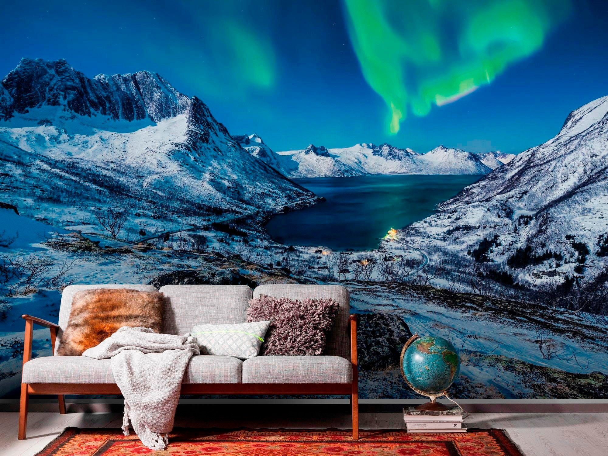 Komar Papier peint intissé »Digitaldruck Vlies -  I LOVE Norway - Grösse 400 x 250 cm« imprimé Wohnzimmer, Schlafzimmer