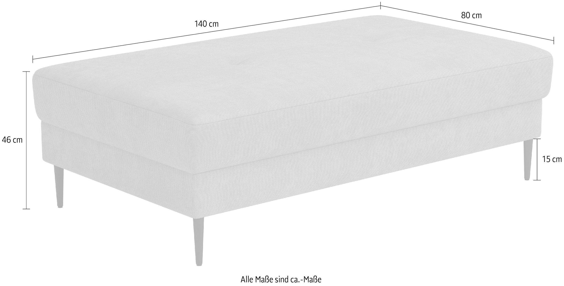 GOODproduct Tabouret »Summer B: 142cm, in Cord & Struktur erhältlich« pieds en métal noir