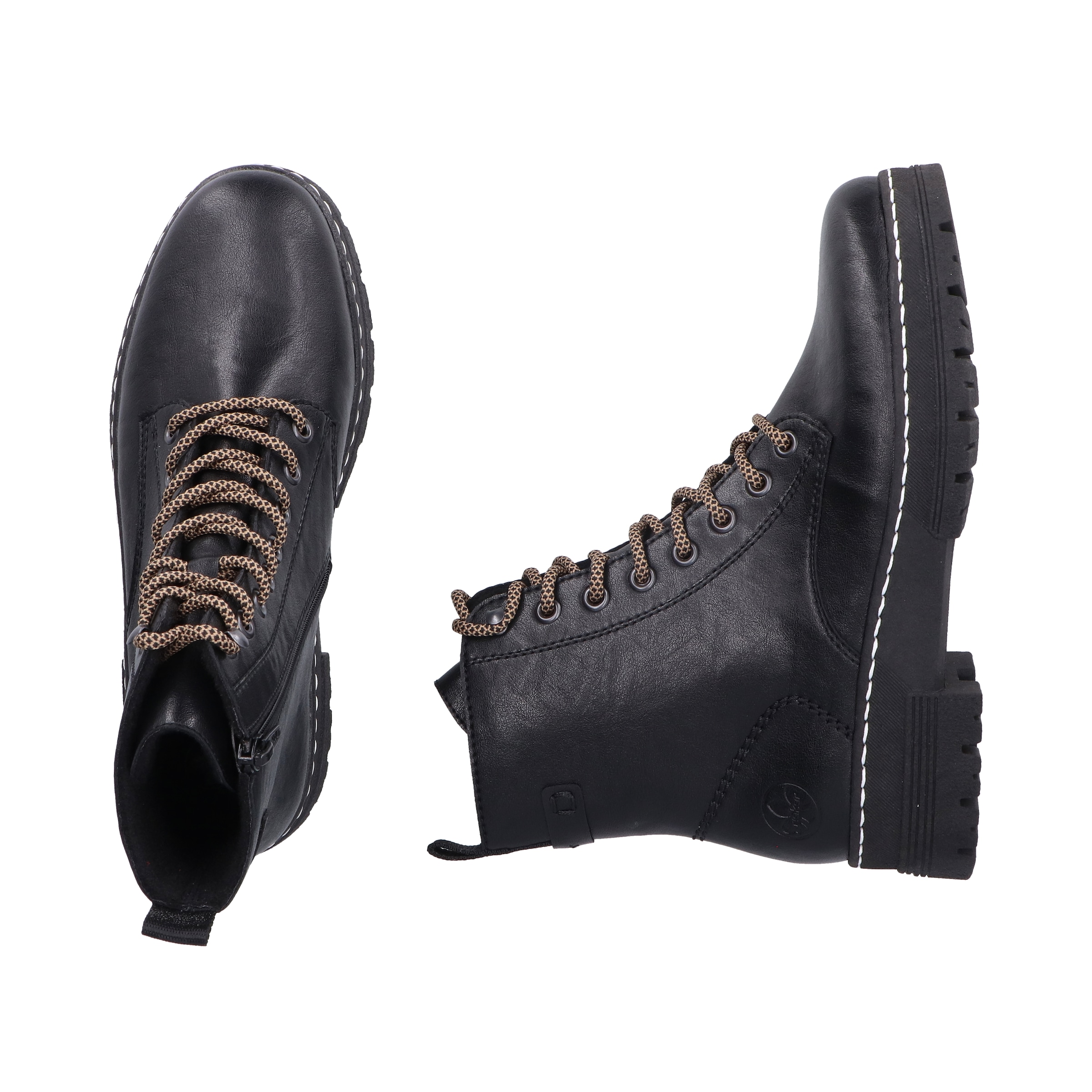 Rieker Schnürstiefelette  Schnürboots, Plateauboots, Profilsohle, mit Innenreissverschluss