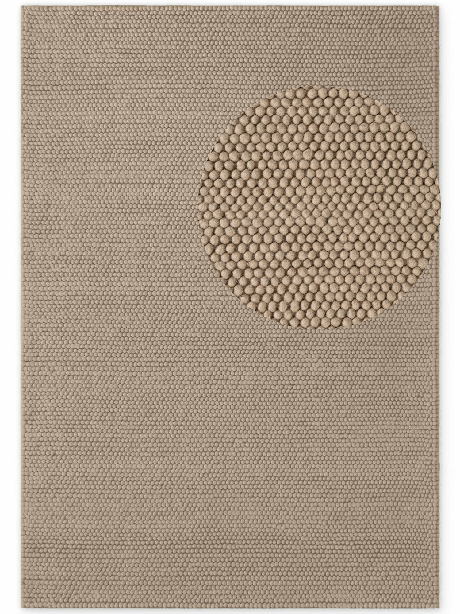 Ted Baker Tapis en laine »Diana« Rectangulaire 16 mm Höhe Laine, naturel, fait main, salon, salle à manger, chambre, scandinave