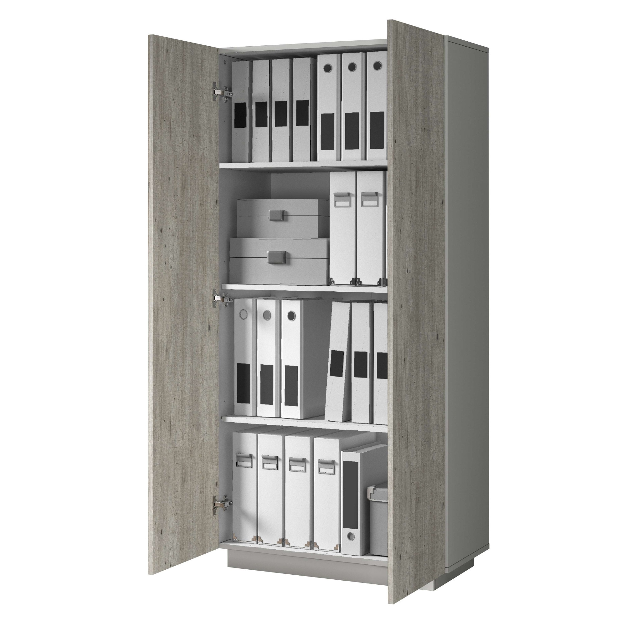 Home affaire Aktenschrank »Coro, Mehrzweckschrank, Büroschrank mit 2 Türen« & verstellbare Einlegeböden, Höhe 86 oder 166 cm, Made in Italy