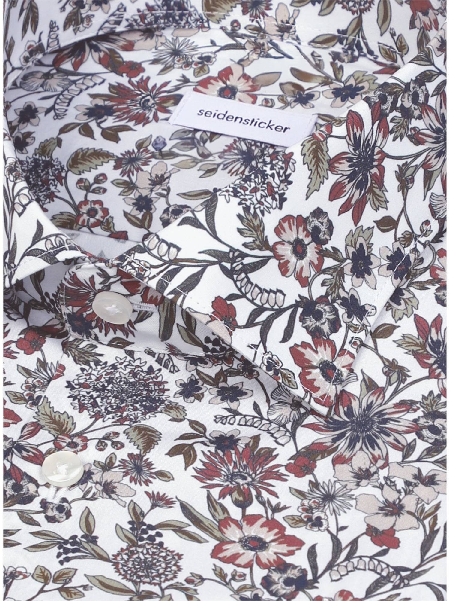 seidensticker Chemise d'affaires »Schwarze Rose« Slim 1/1 Kentkragen Druck