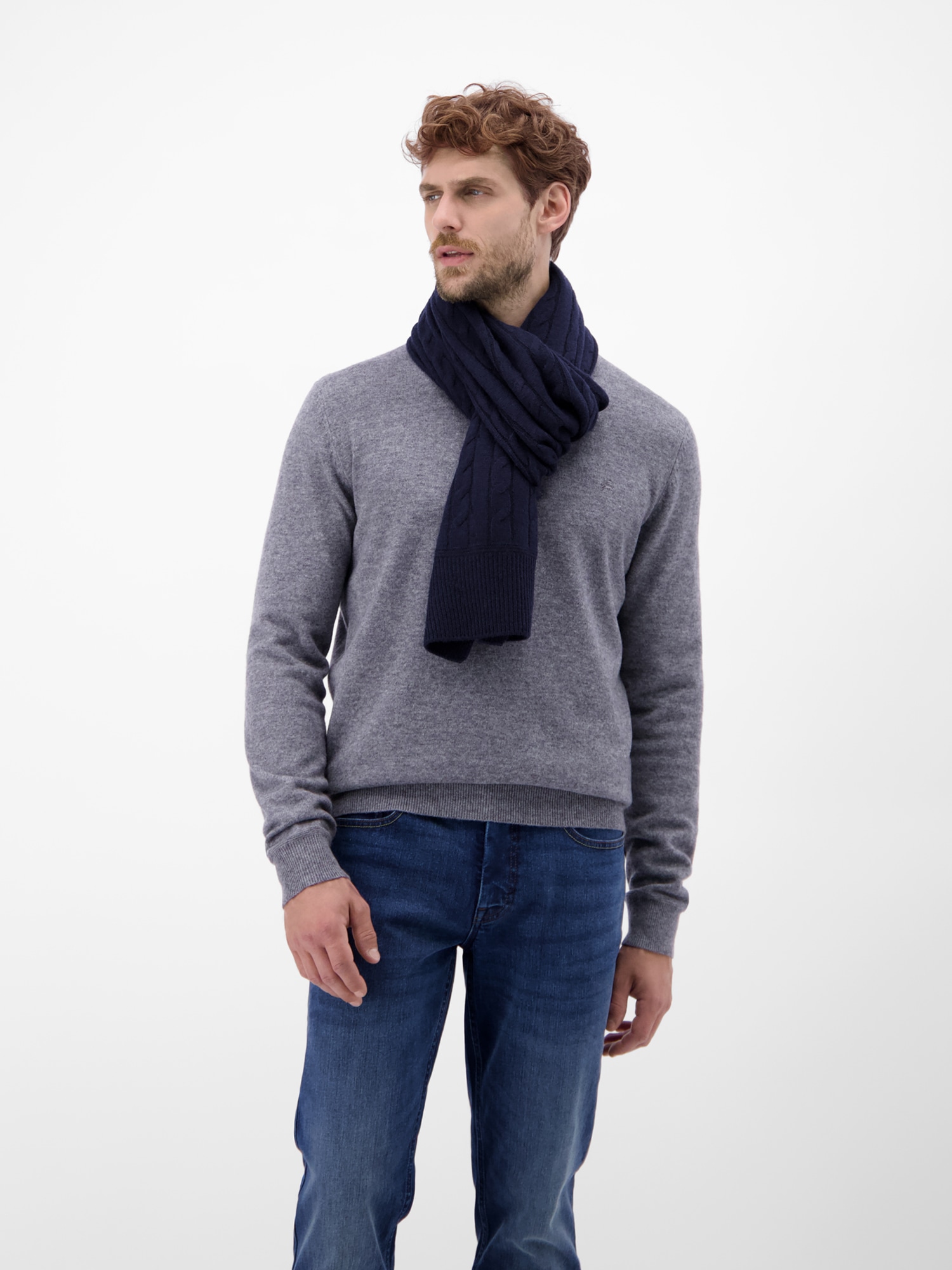 LERROS Strickschal »Herren Strickschal mit Kaschmiranteil«