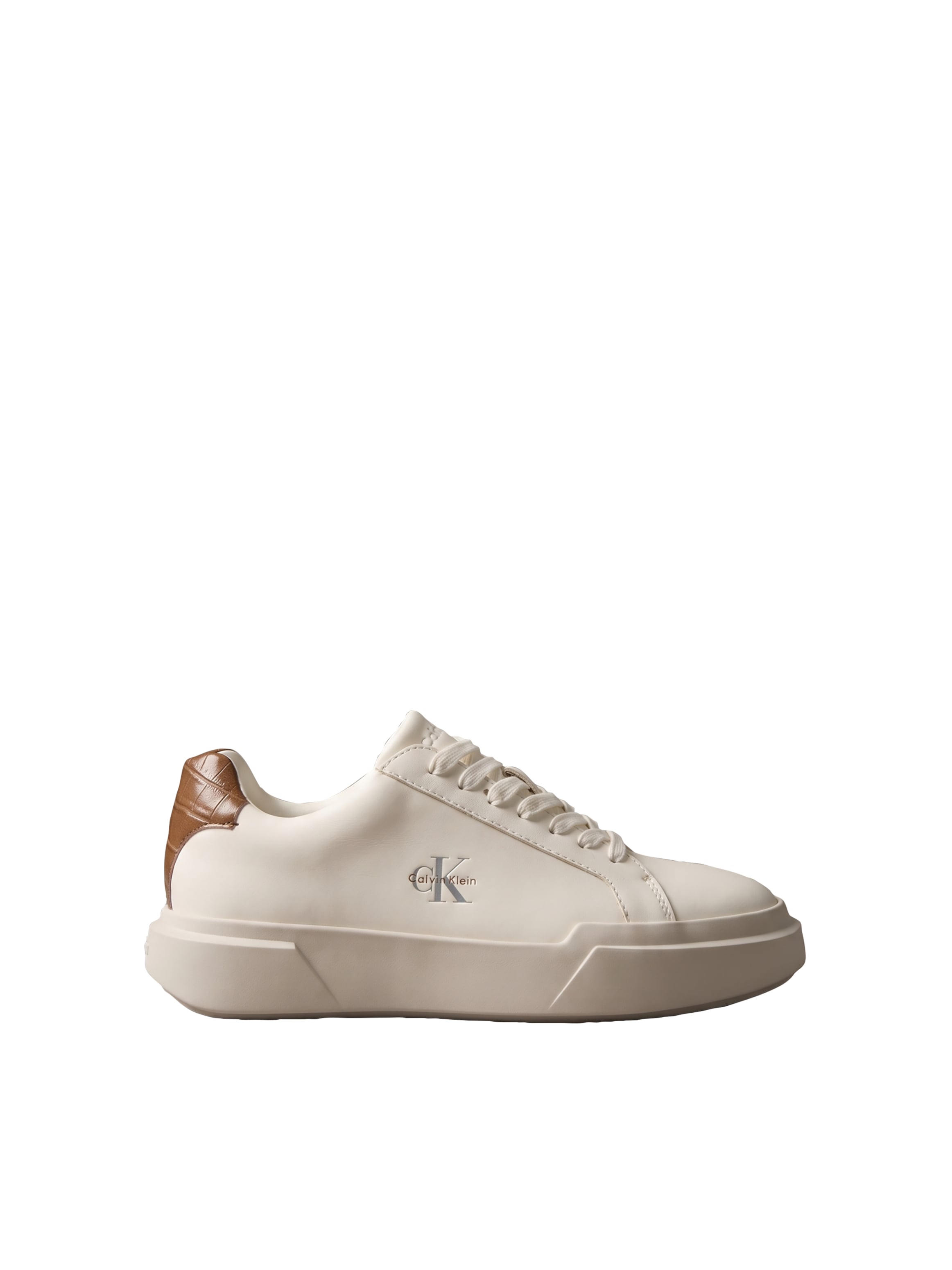 Calvin Klein Baskets à plateforme »CHUNKY CUPS LACEUP LTH BT CROC«  Chaussure à lacets, chaussure de loisirs, chaussure basse avec logo CK latéral