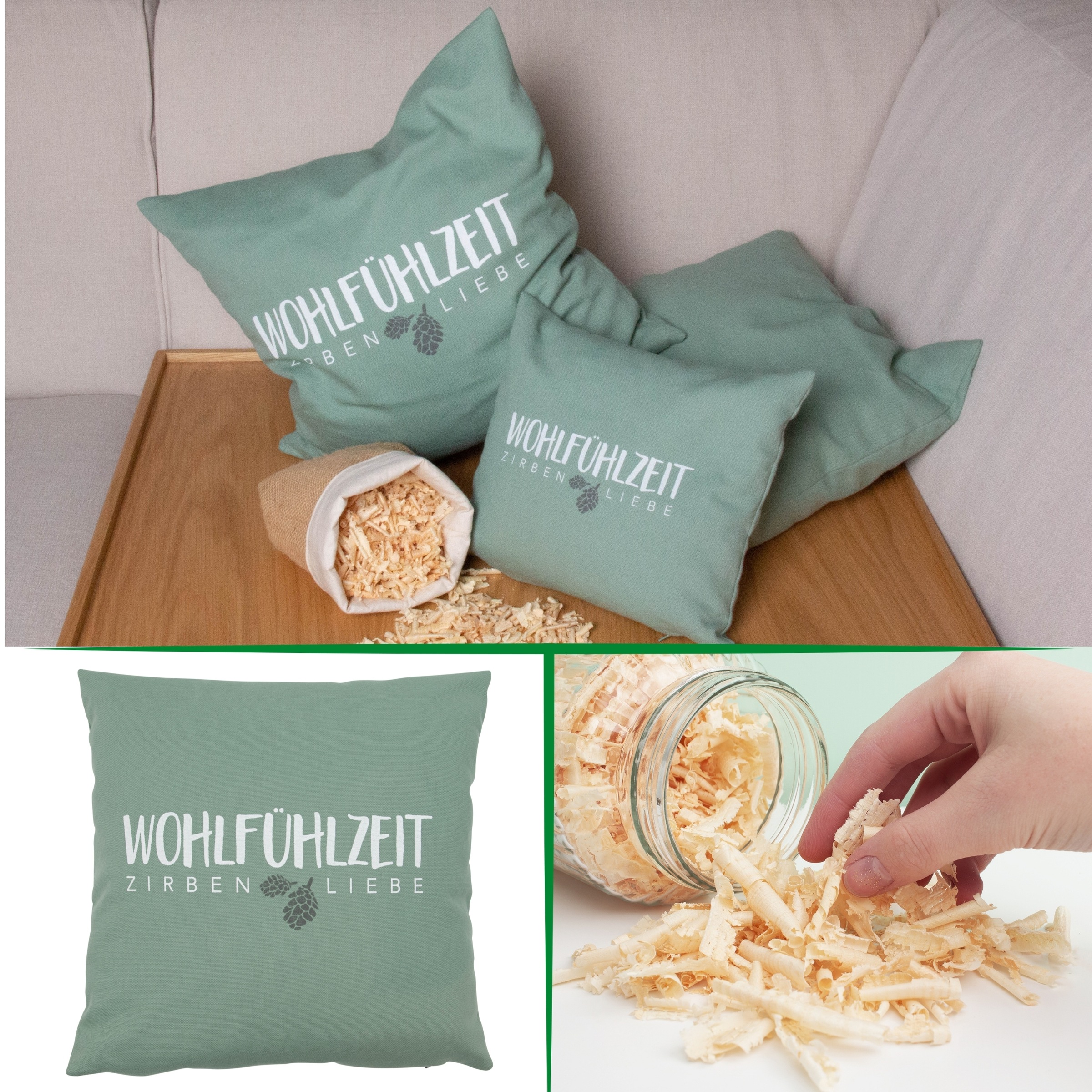 herbalind Zirbenkissen 25x25 cm