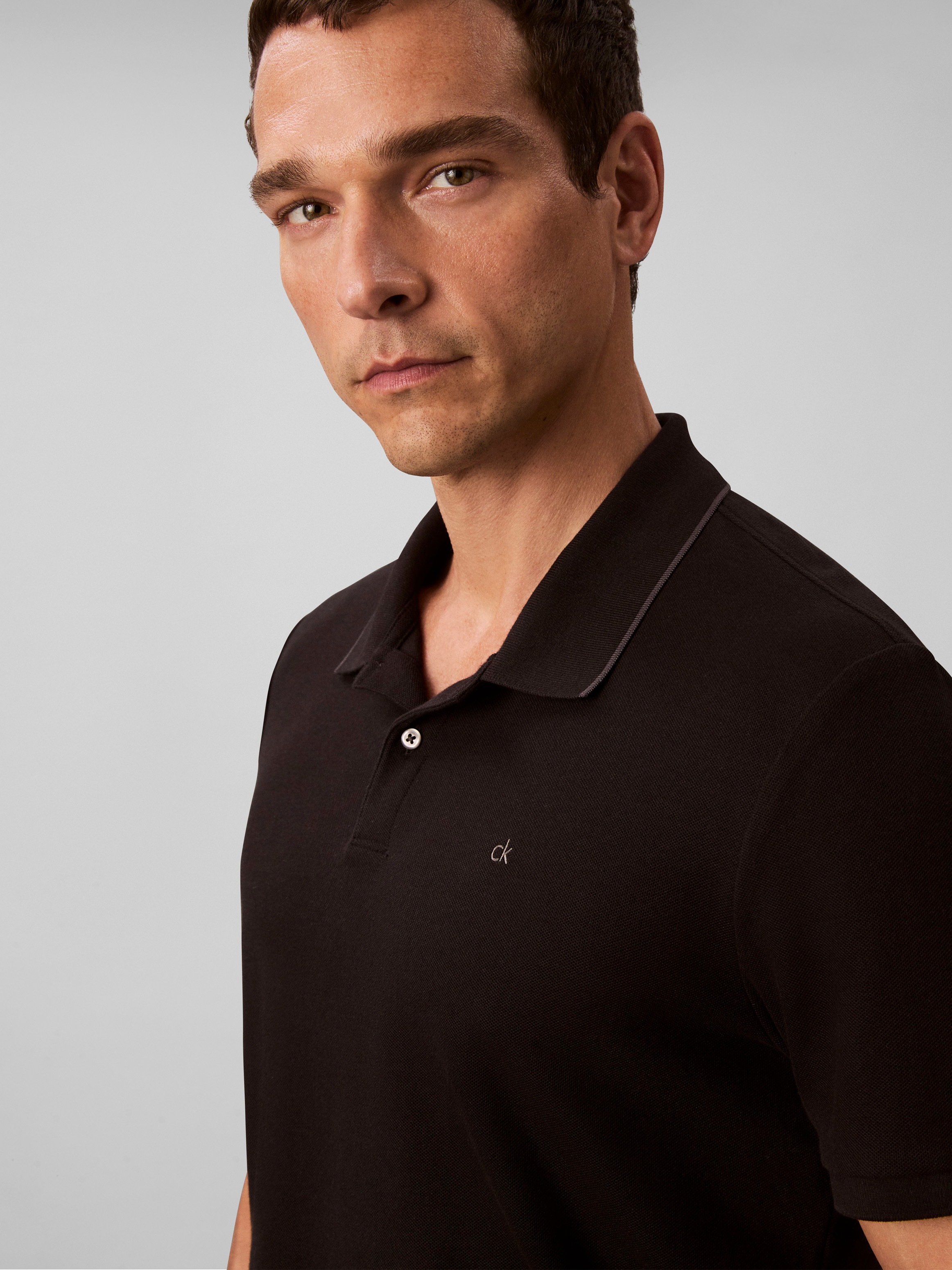 Calvin Klein Jeans Polo »SS RFND PQ TPPD CLSS« avec encolure ronde