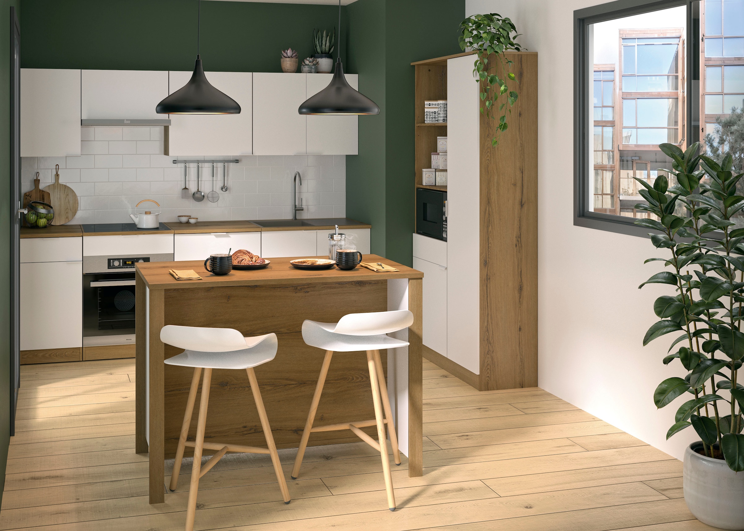 Gami Buffet de cuisine »EDEN« Moderne und praktische Kücheninsel, ohne Elektrogeräte