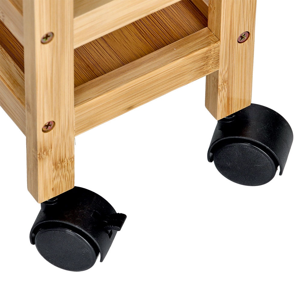 Zeller Present Rollwagen natur, Bambus / MDF, inkl. 4 Rollen