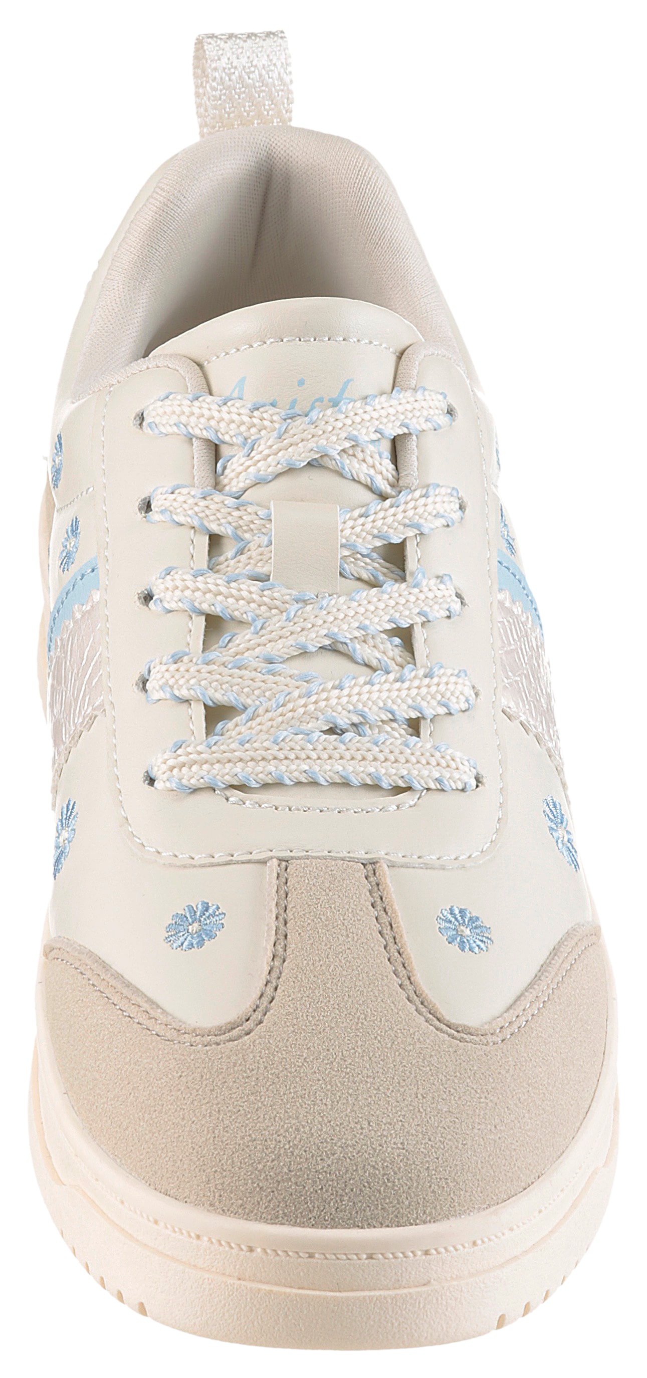 Aniston SHOES Plateausneaker  Schnürschuh, Freizeitschuh mit Blumenstickerei - NEUE KOLLEKTION
