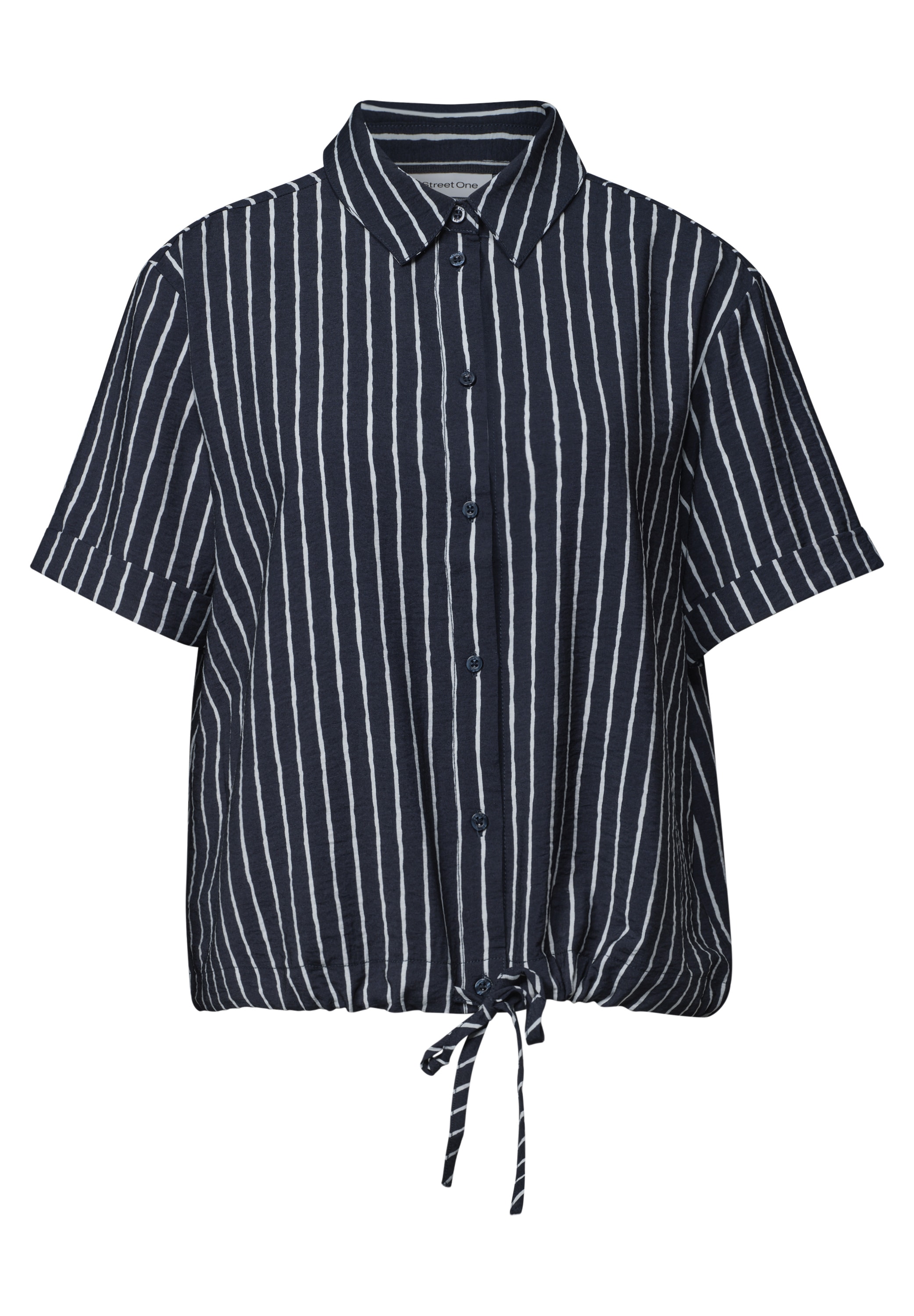 STREET ONE Blouse à manches courtes blouse d'été à manches courtes avec motif à rayures