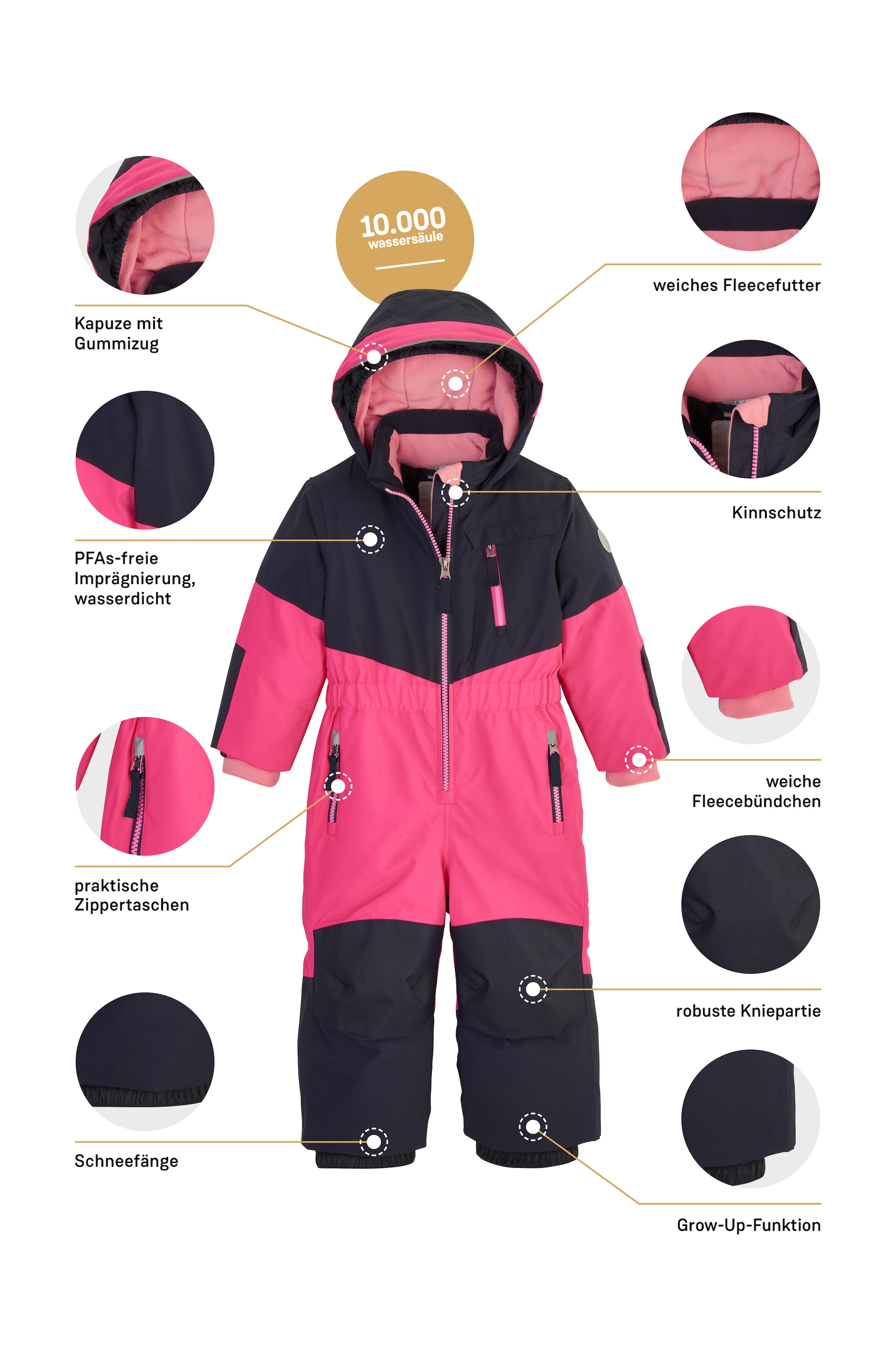 first instinct by killtec Combinaison »FISW 36 MNS ONPC« Wasserdichter Skioverall mit Fleece-Innenfutter, verlängerbare Ärmel