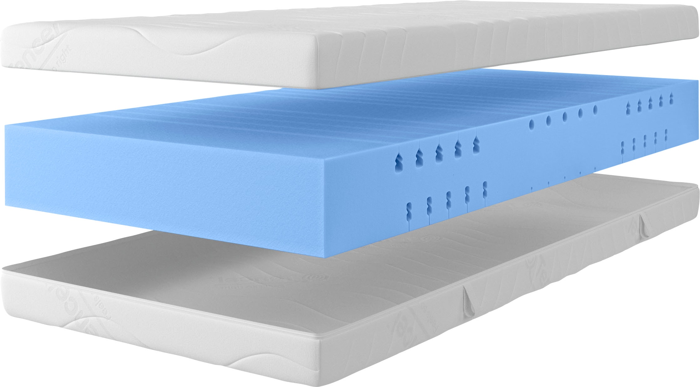 GOODproduct Matelas mousse confort »Tornby, 90x200 cm, 140x200 cm & weitere Grössen, atmungsaktiv« 21 cm hoch Raumgewicht: 39 kg/m³ 1 cuis tlg. Wendematratze H2+3/H3+4/H4+5, ergonomisch, langlebige Qualität (RG 39)