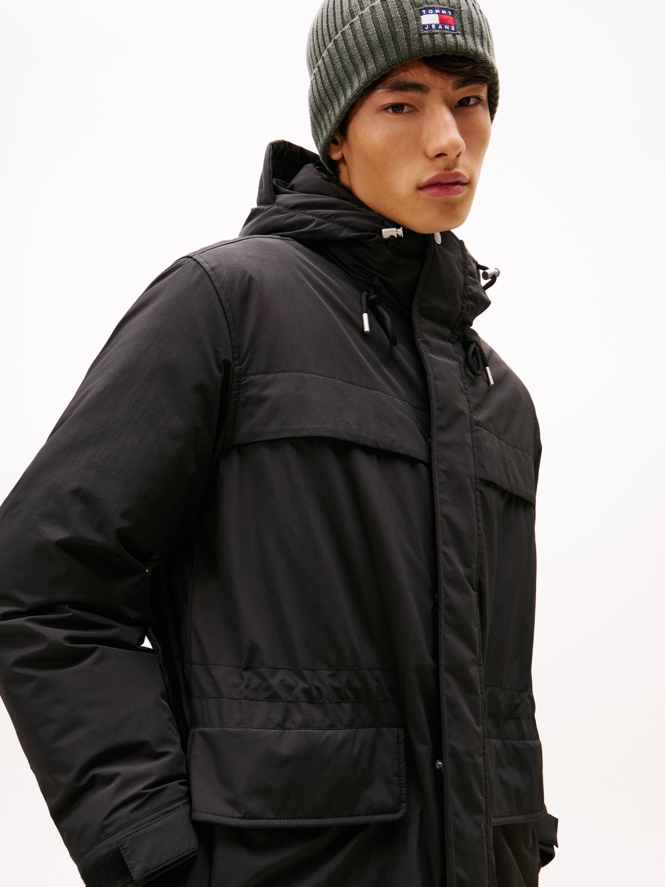 Tommy Jeans Parka »TJM CITY READY« avec capuche hydrofuge, coupe décontractée, avec capuche rigide, veste d'hiver