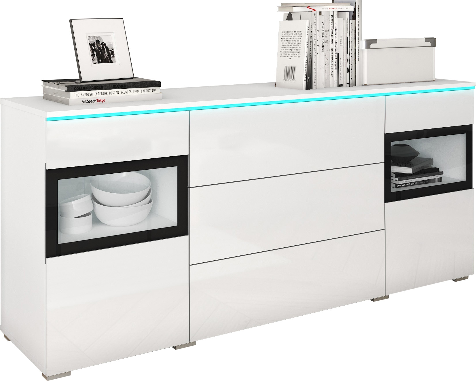 Home affaire Sideboard »VERA« Moderne grifflose Kommode,verstellbare Einlegeböden