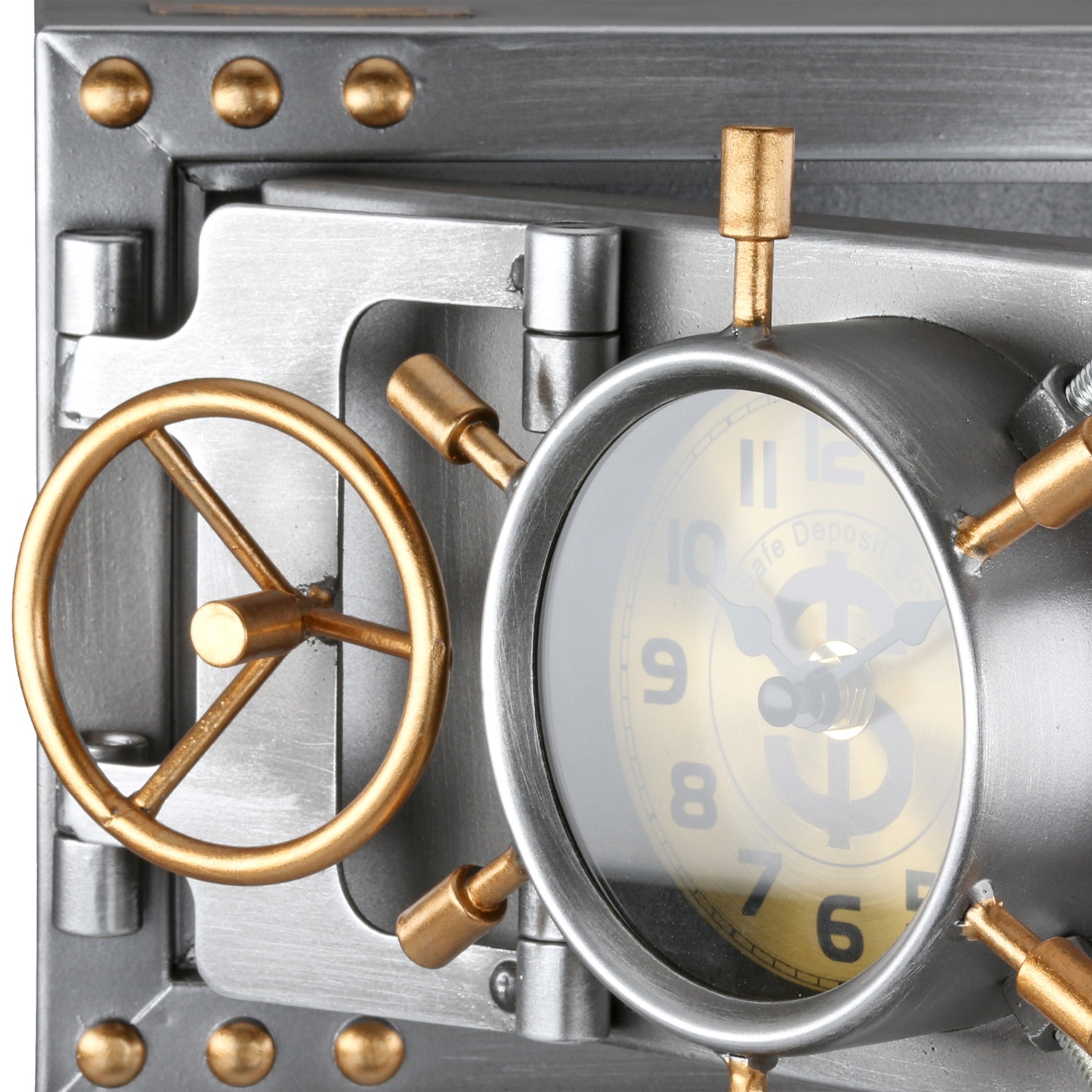 Casablanca by Gilde Horloge de table »Tischuhr/Spardose Tresor  silberfarben H. 17,5 cm«