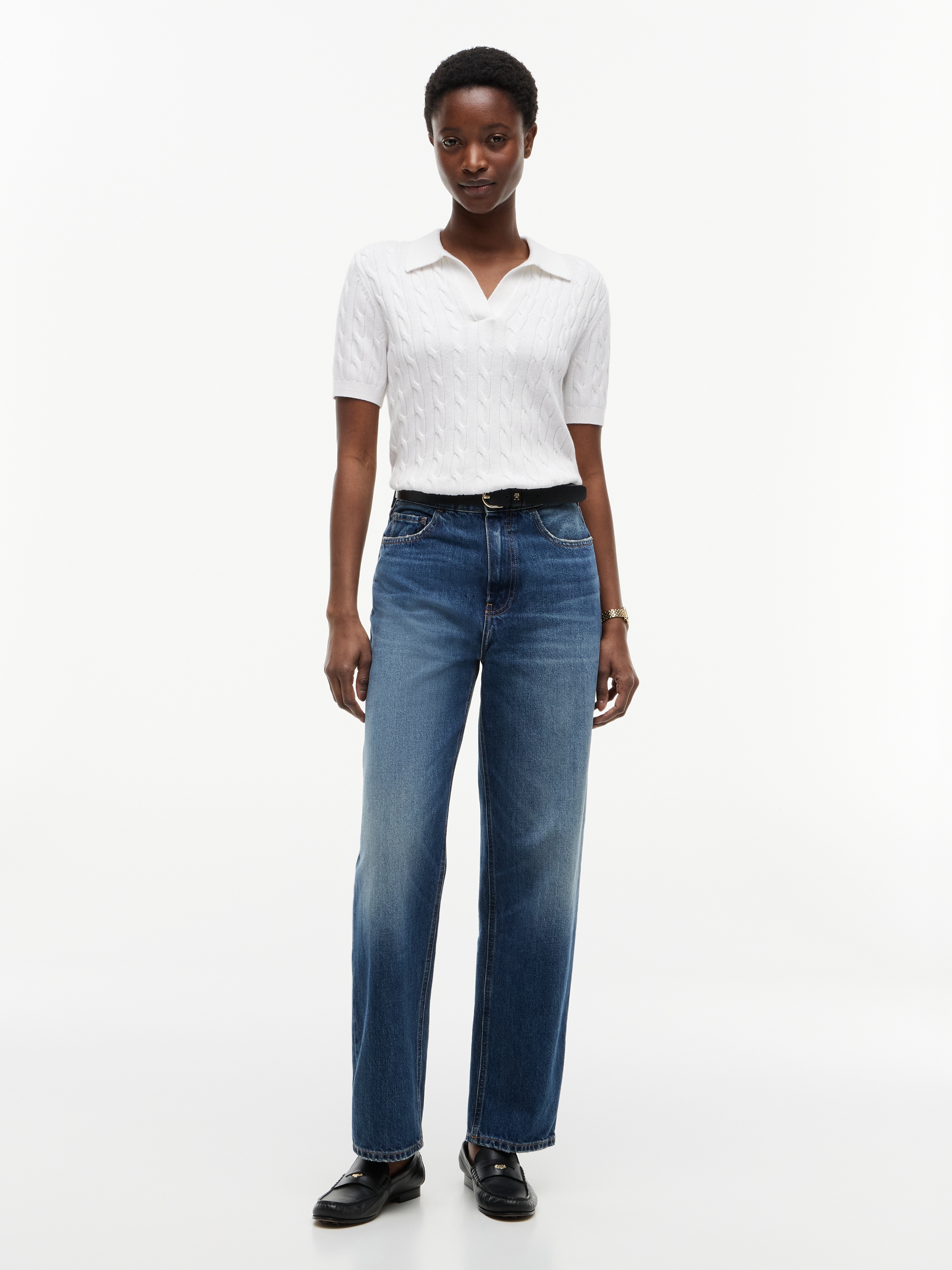 Tommy Hilfiger Jeans taille haute »TAPERED CAM HW ANKLE« Baumwolle, knöchellang, high waist