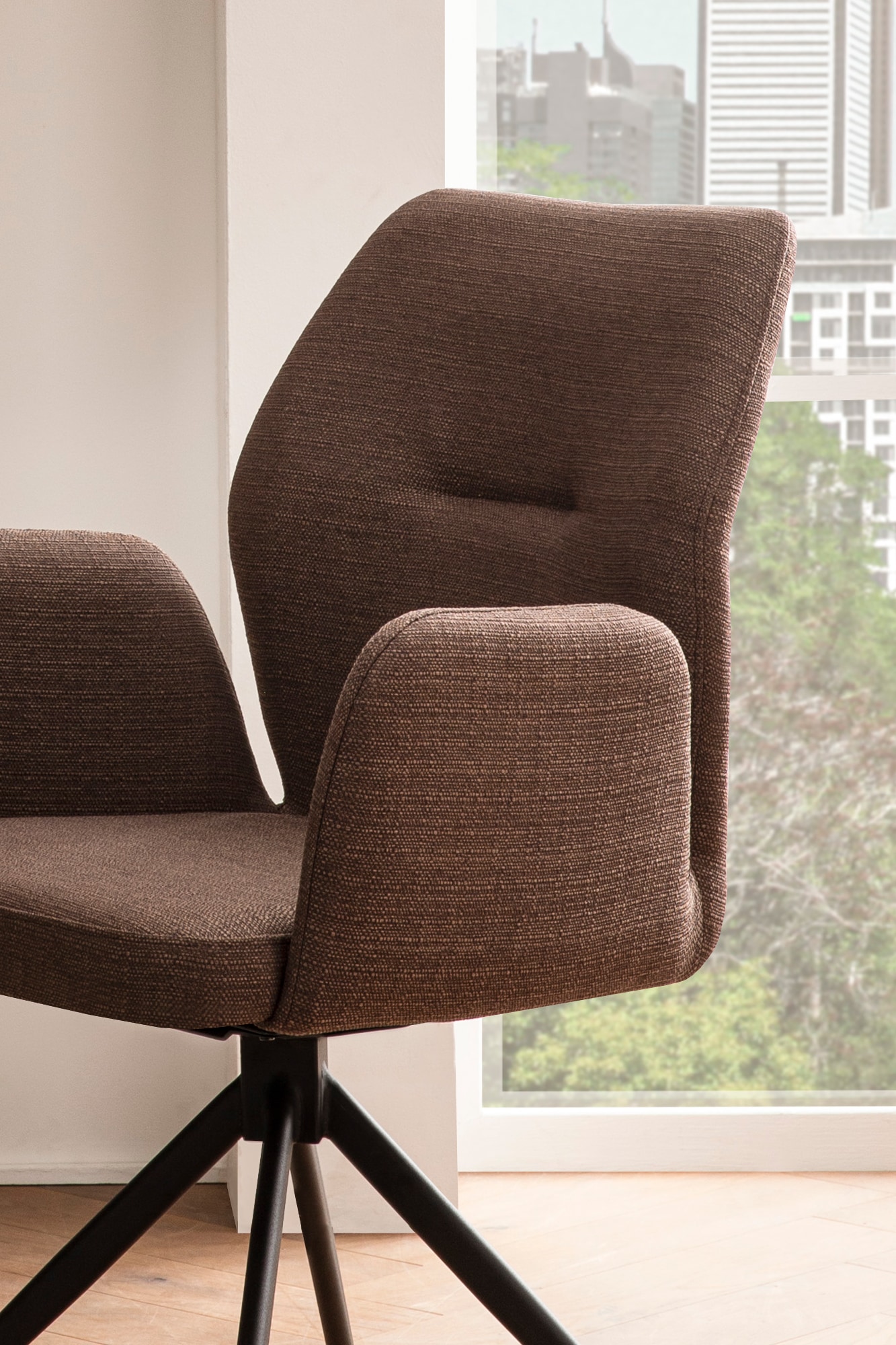 SalesFever Esszimmerstuhl »Taormina Armlehnstuhl« () 1 Stk.Esszimmersessel mit 180° Drehfunktion