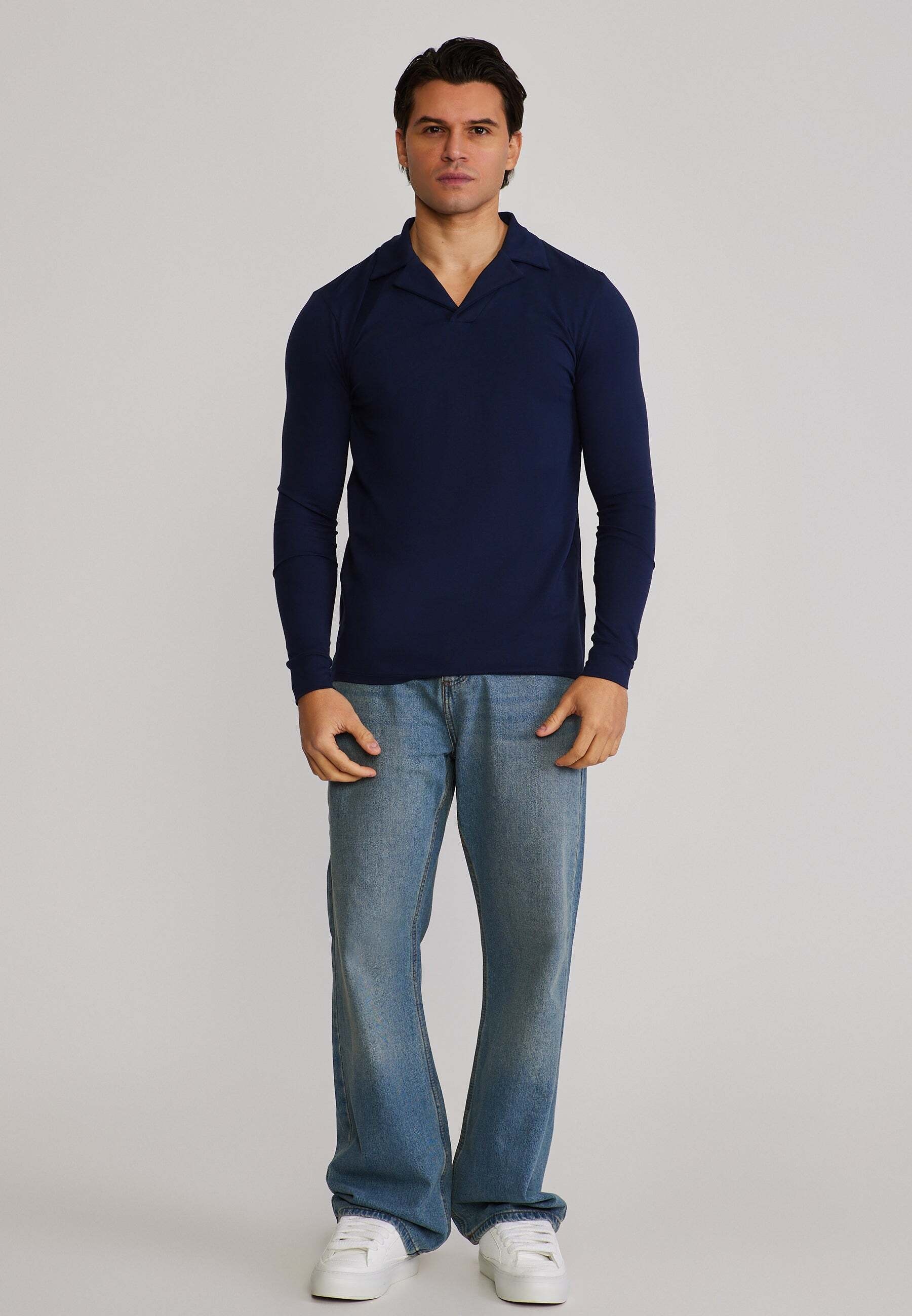 Siksilk Langarm-Poloshirt »Siksilk Langarmpolo Revere«