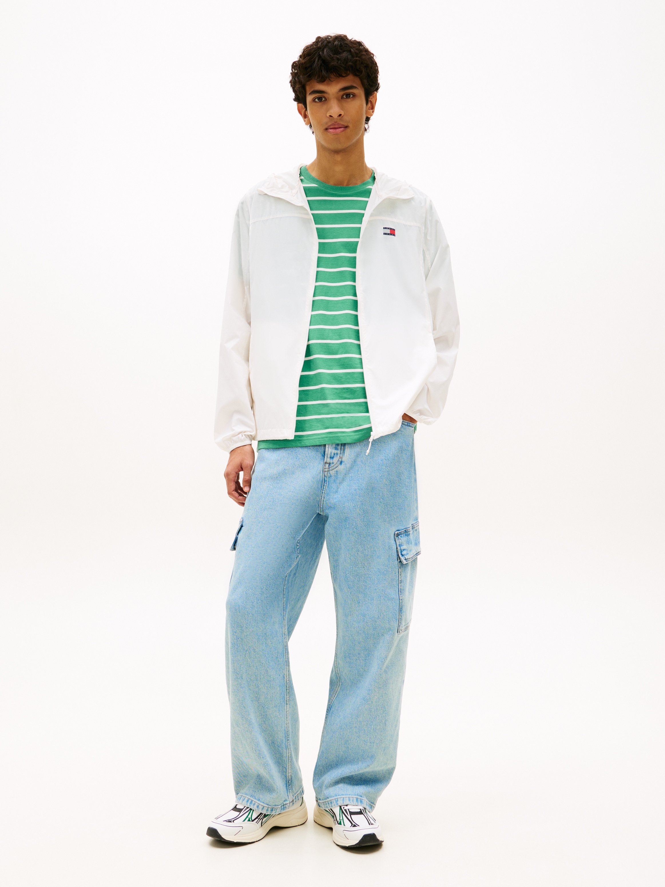 Tommy Jeans Veste d'extérieur »TJM OUTDOOR SHELL« mit Kapuze Windsheeter Windjacke Packable Fahrradjacke Regular fit mit Kapuze