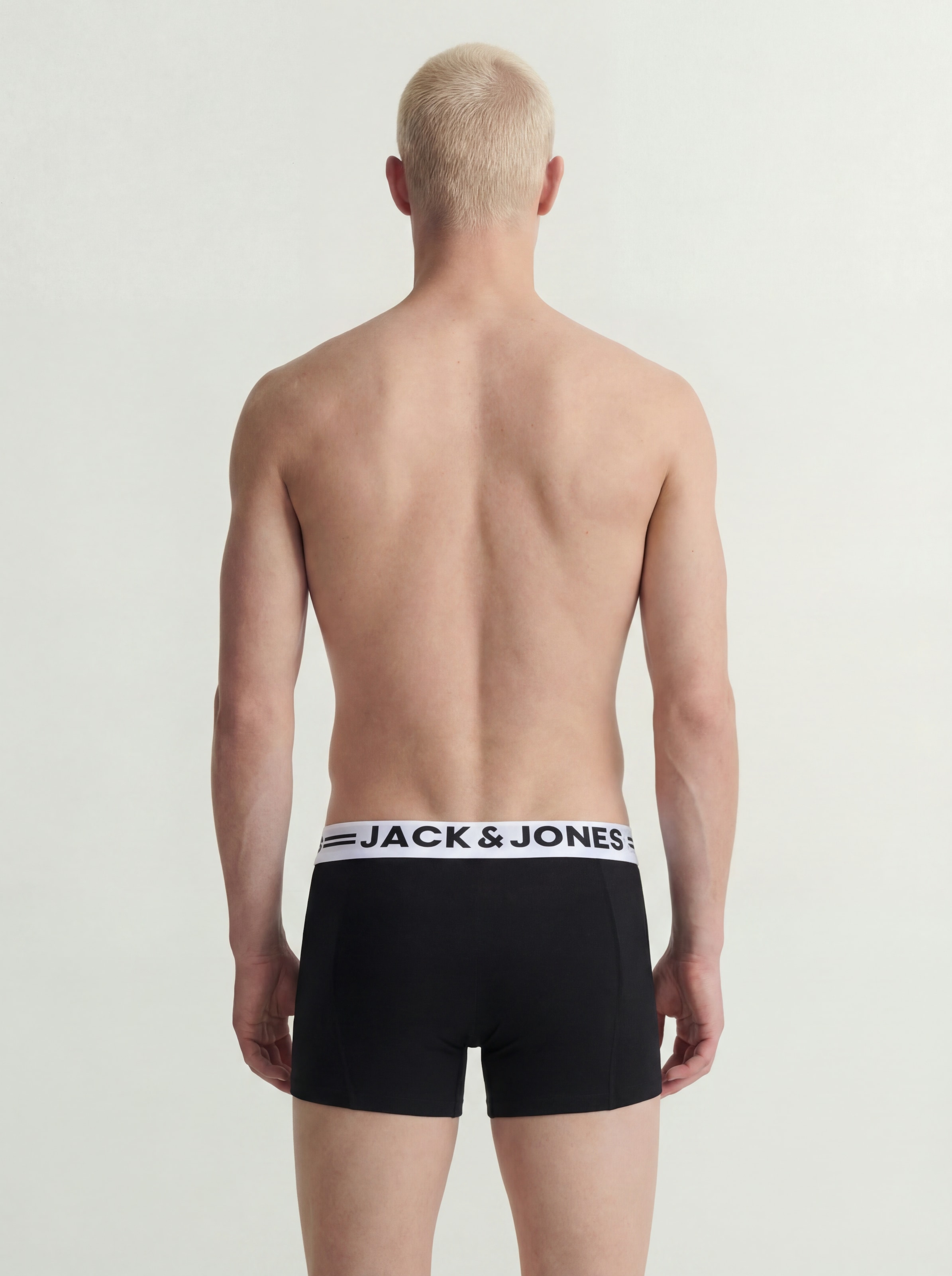 Jack & Jones Tronc »JACSENSE TRUNKS 5 PACK NOOS« Paquet, 5 cuis mélange de coton, ceinture élastique