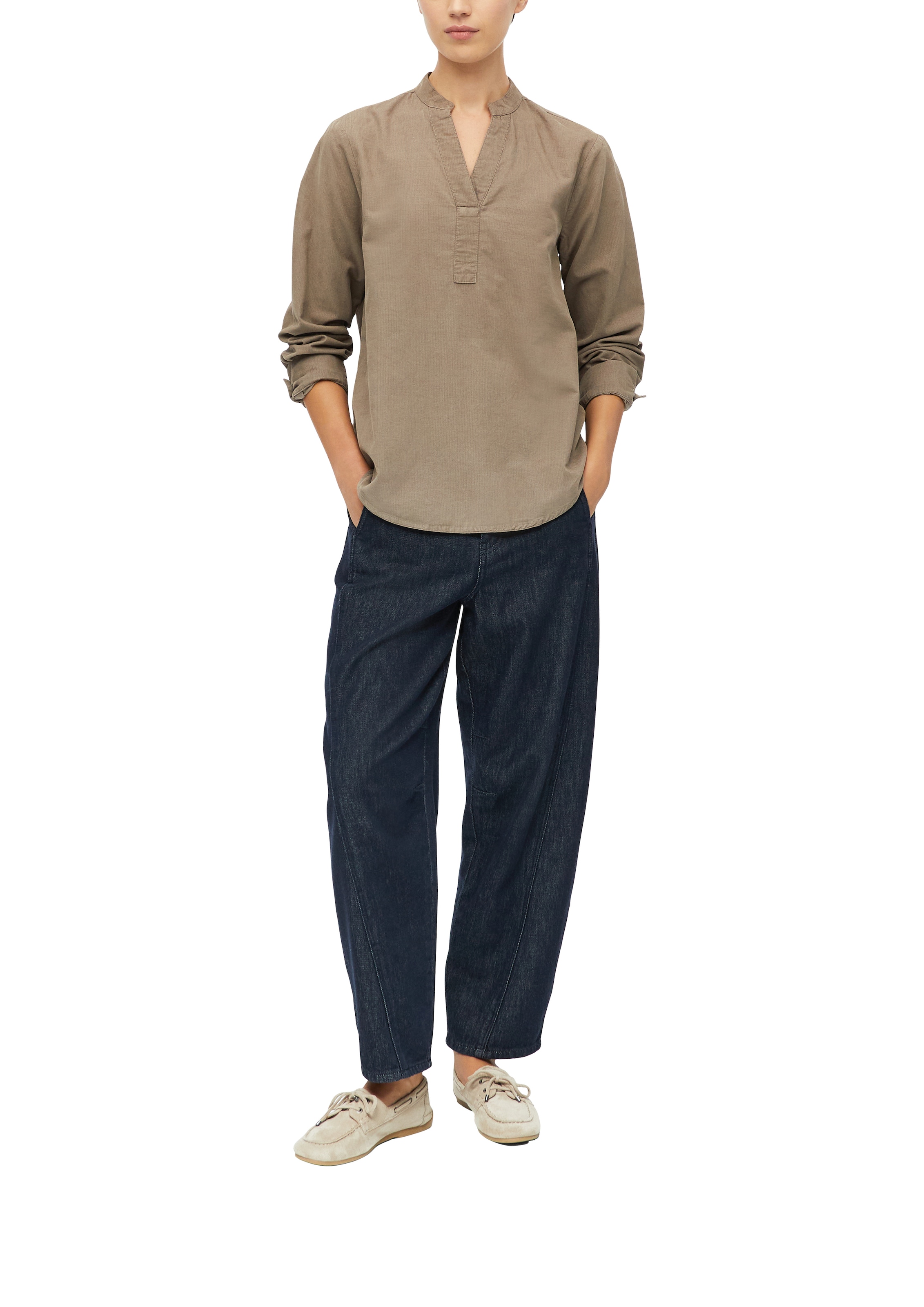 s.Oliver Blouse à manches longues Tunika mit Splitneck
