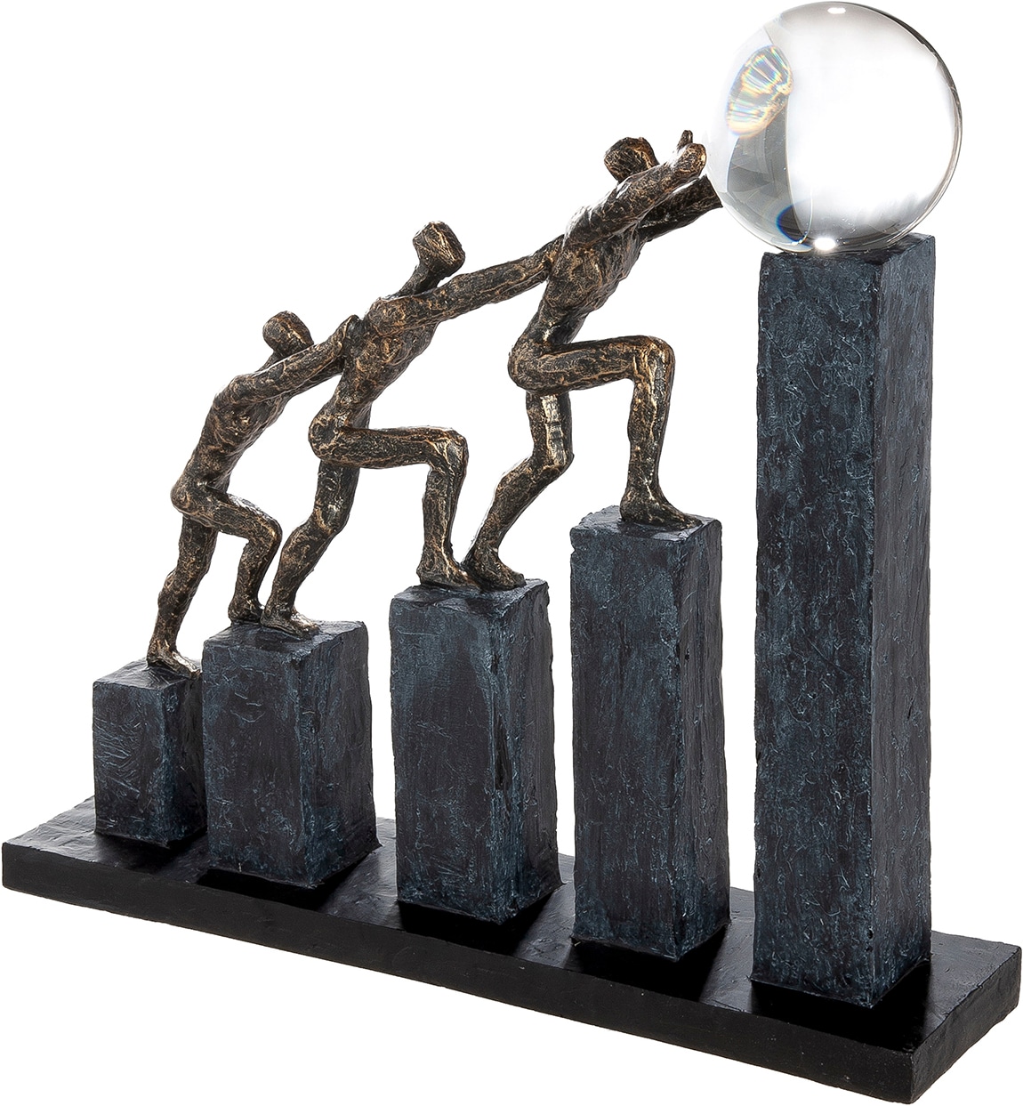 GILDE Skulptur »Skulptur Teamwork bronzefarben« Gemeinschaft Zusammenhalt Partnerschaft Symbolkraft Motivation