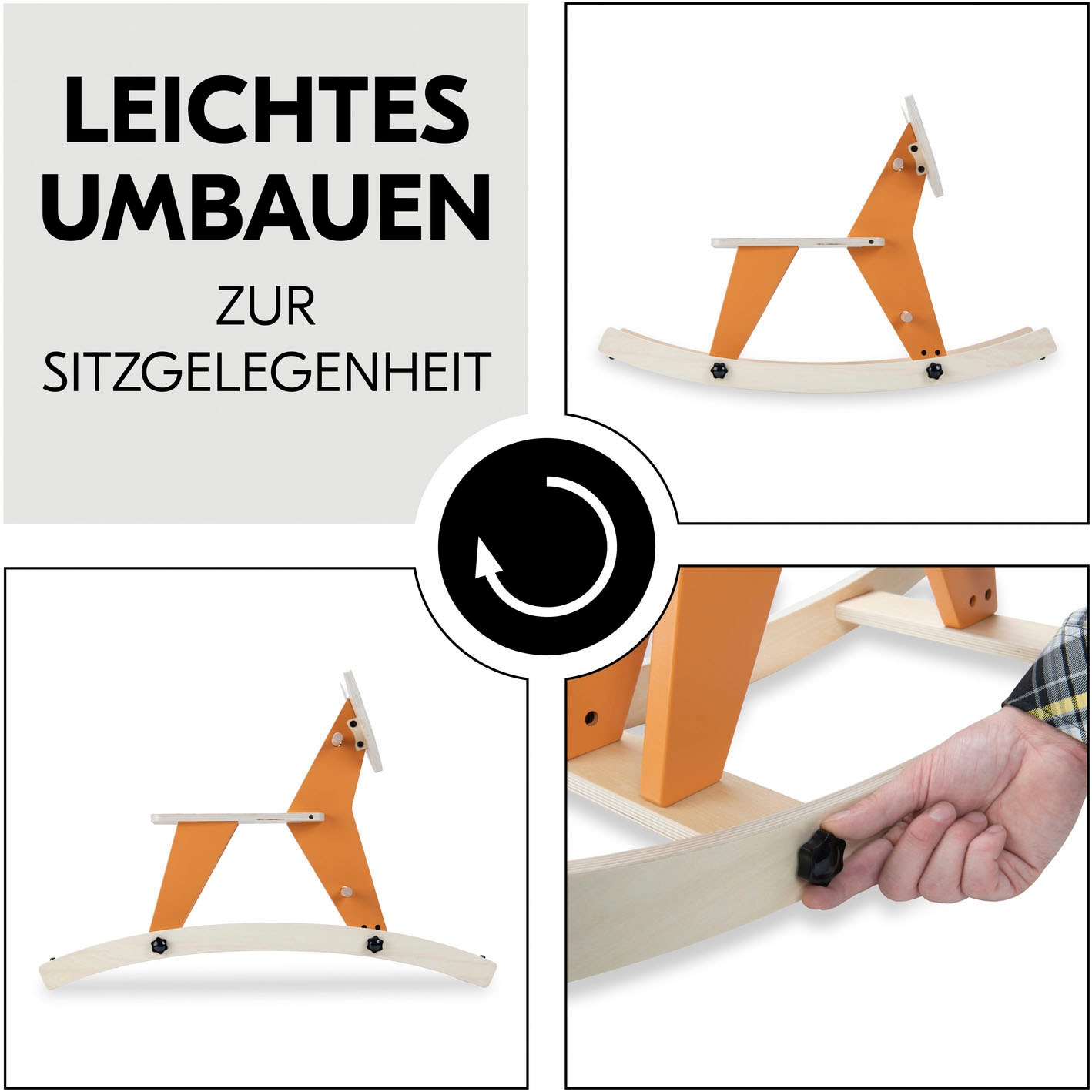 Hauck Animal à bascule »Rock N Swing Fuchs« FSC® - schützt Wald