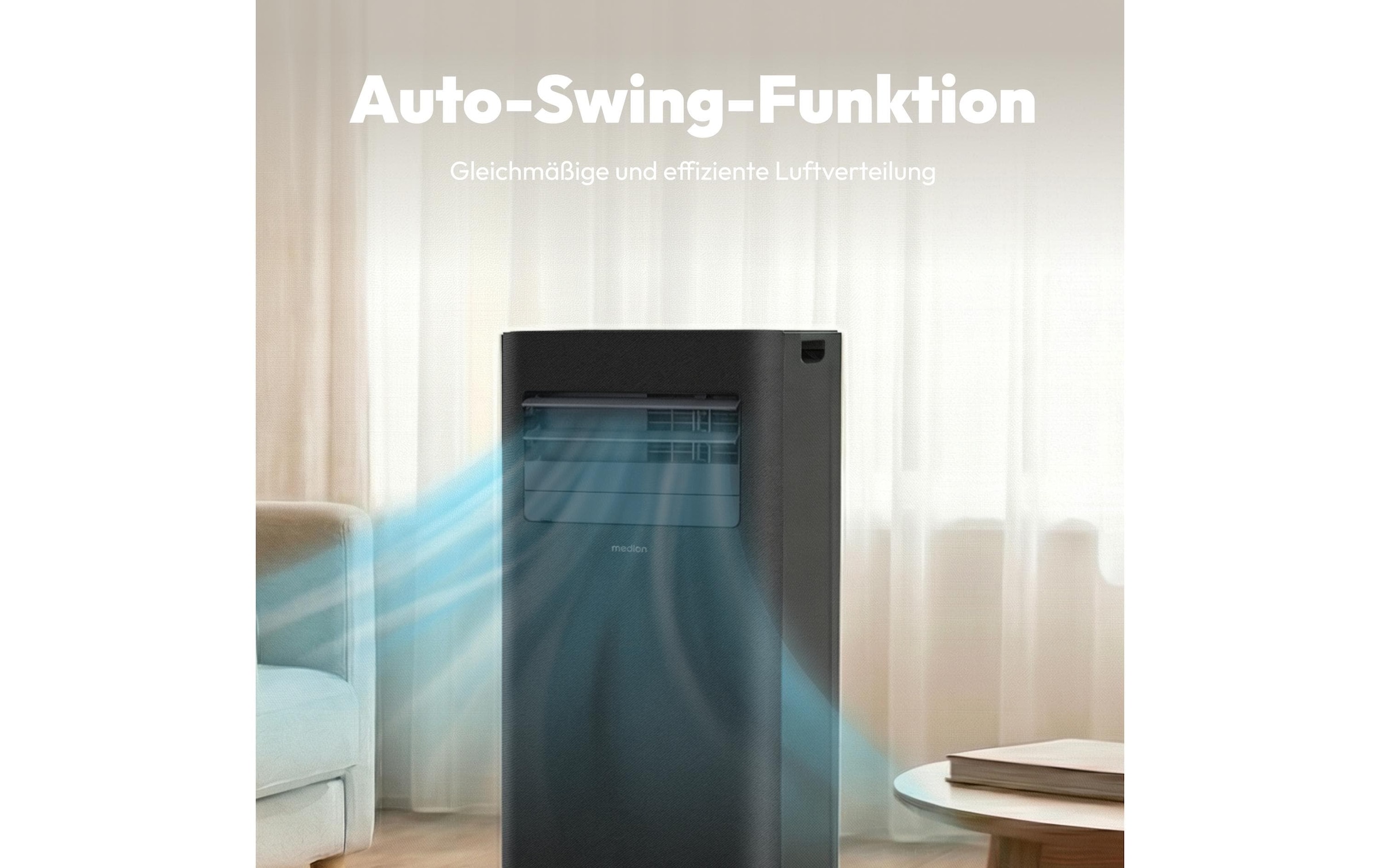 Medion® Klimagerät »E902 (MD 100137) 340 m³« Smarte mobile Klimaanlage mit App-Steuerung