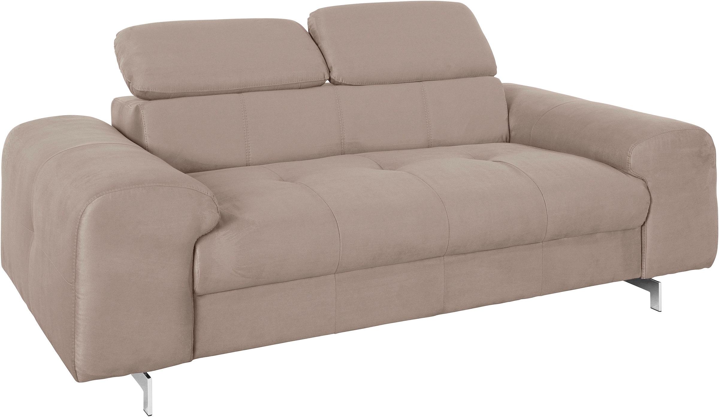 COTTA 2-places »Chef« Big-Sofa mit Kopfteilverstellung, edle Metallkufen