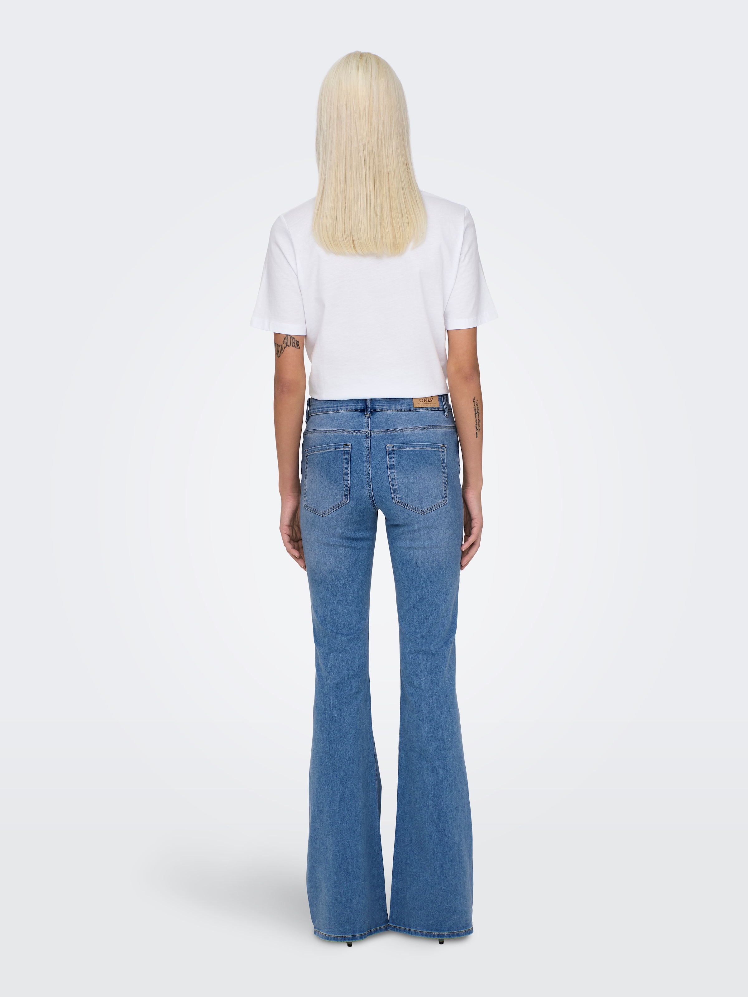 ONLY Jeans bootcut »ONLREESE REG RETRO FLARED DNM BOX« Mélange de matières, coupe bootcut