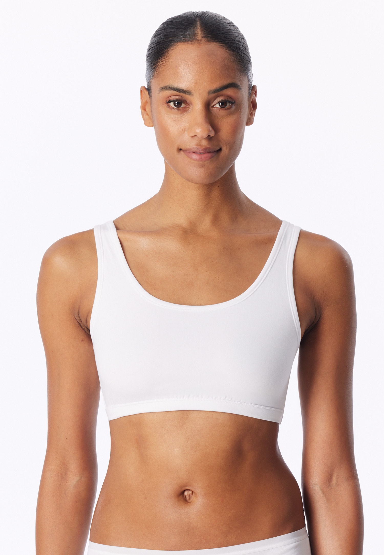 uncover by SCHIESSER Bustier »Uncover Cotton« bretelles larges, mélange coton, élastique, doux