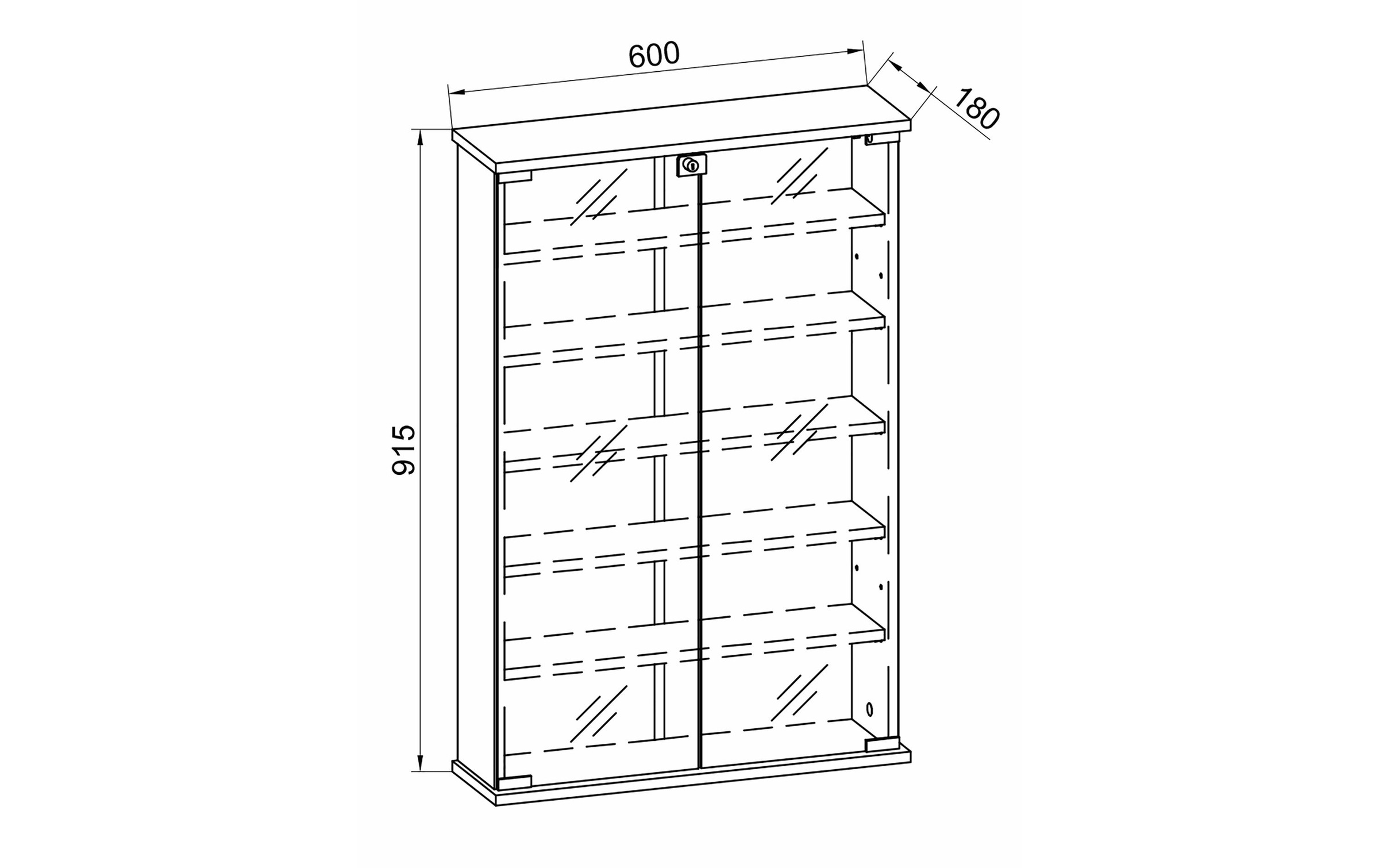 VCM Medizinschrank »Erste Hilfe Schrank Honula 91 x 60 x 17 cm«