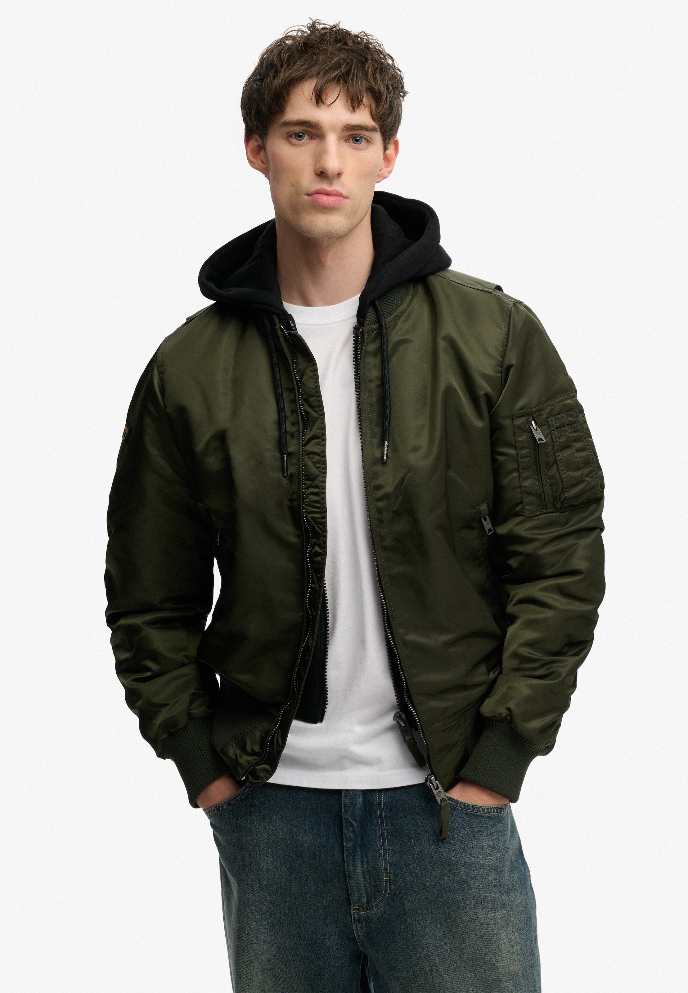 Superdry Parka »HOODED MA1 BOMBER JKT« mit Kapuze