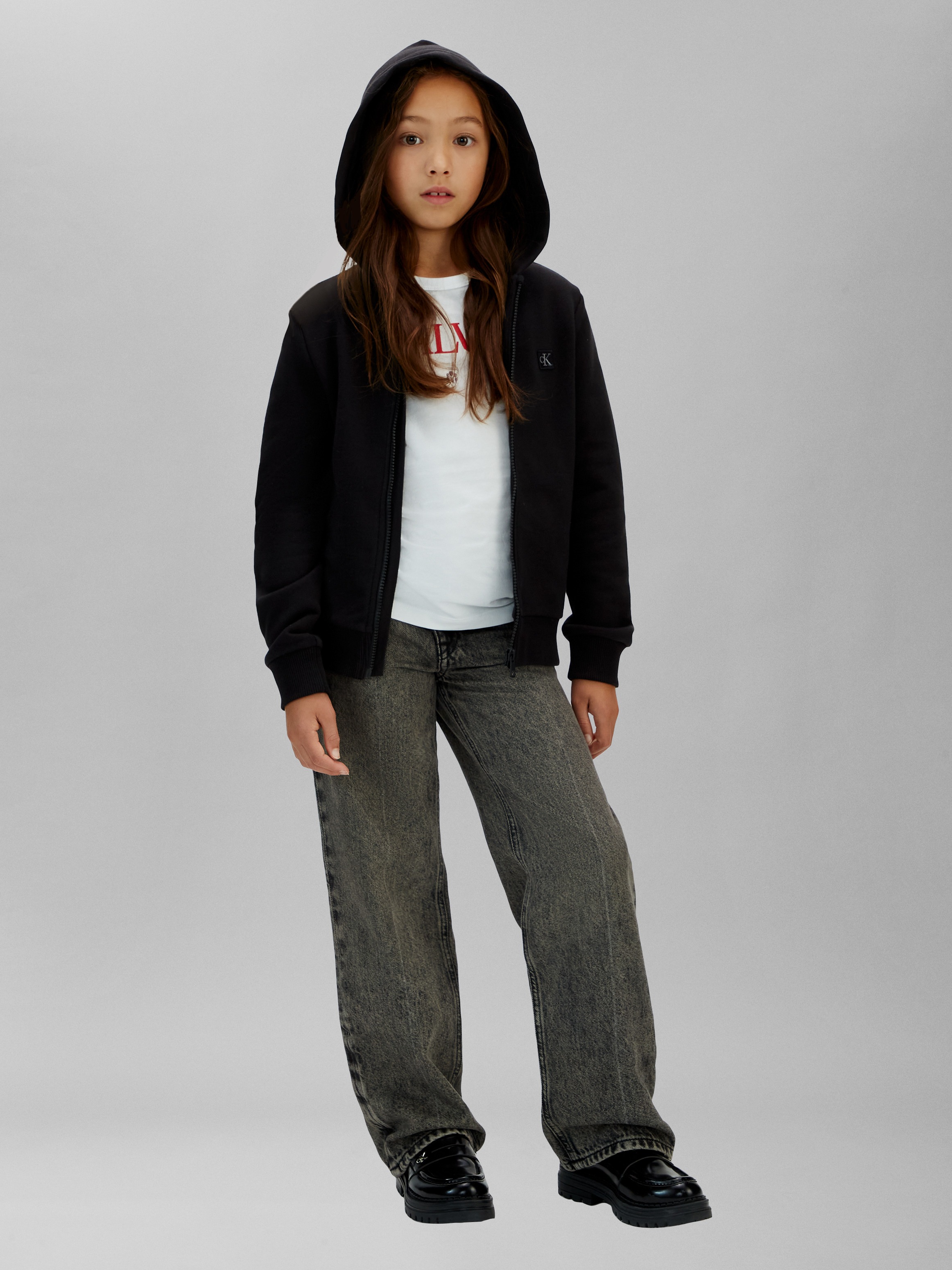 Calvin Klein Jeans Sweat à capuche »MINI BADGE ZIP-THROUGH« avec badge logo