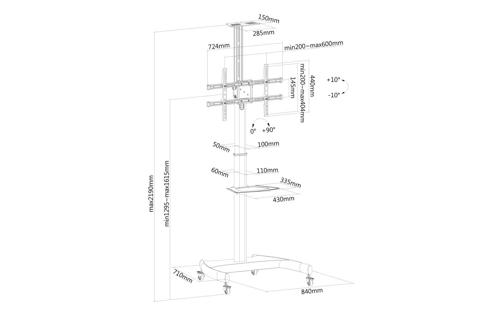   TV-Ständer »Neomounts by NewStar PLASMA-M1900E Schwarz«