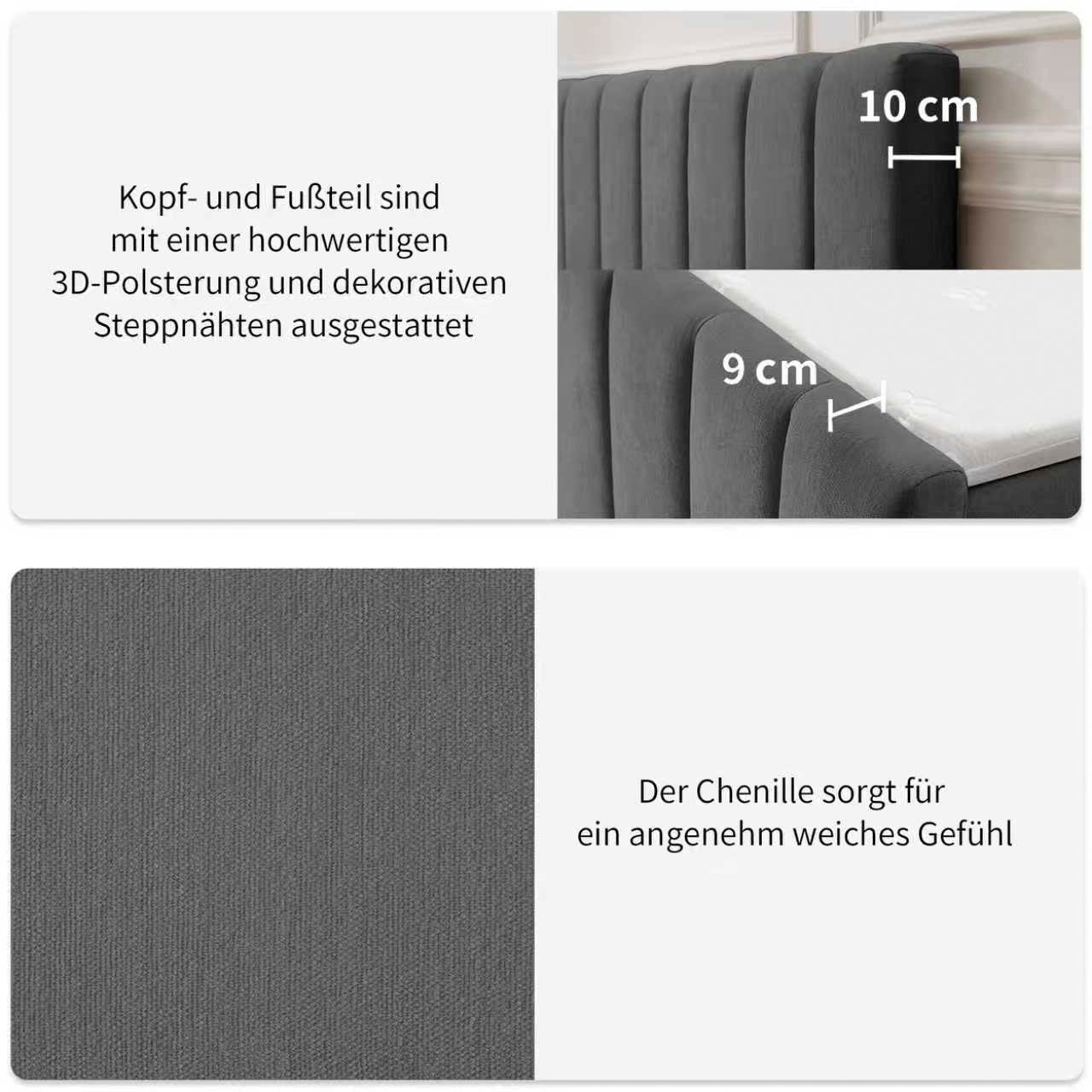 GOODproduct Boxbett »Yanna inkl. Bettkasten und Topper, Liegefläche 180x200cm« erhältlich in der Grösse 180x200 cm, inkl. Aufbauvideo