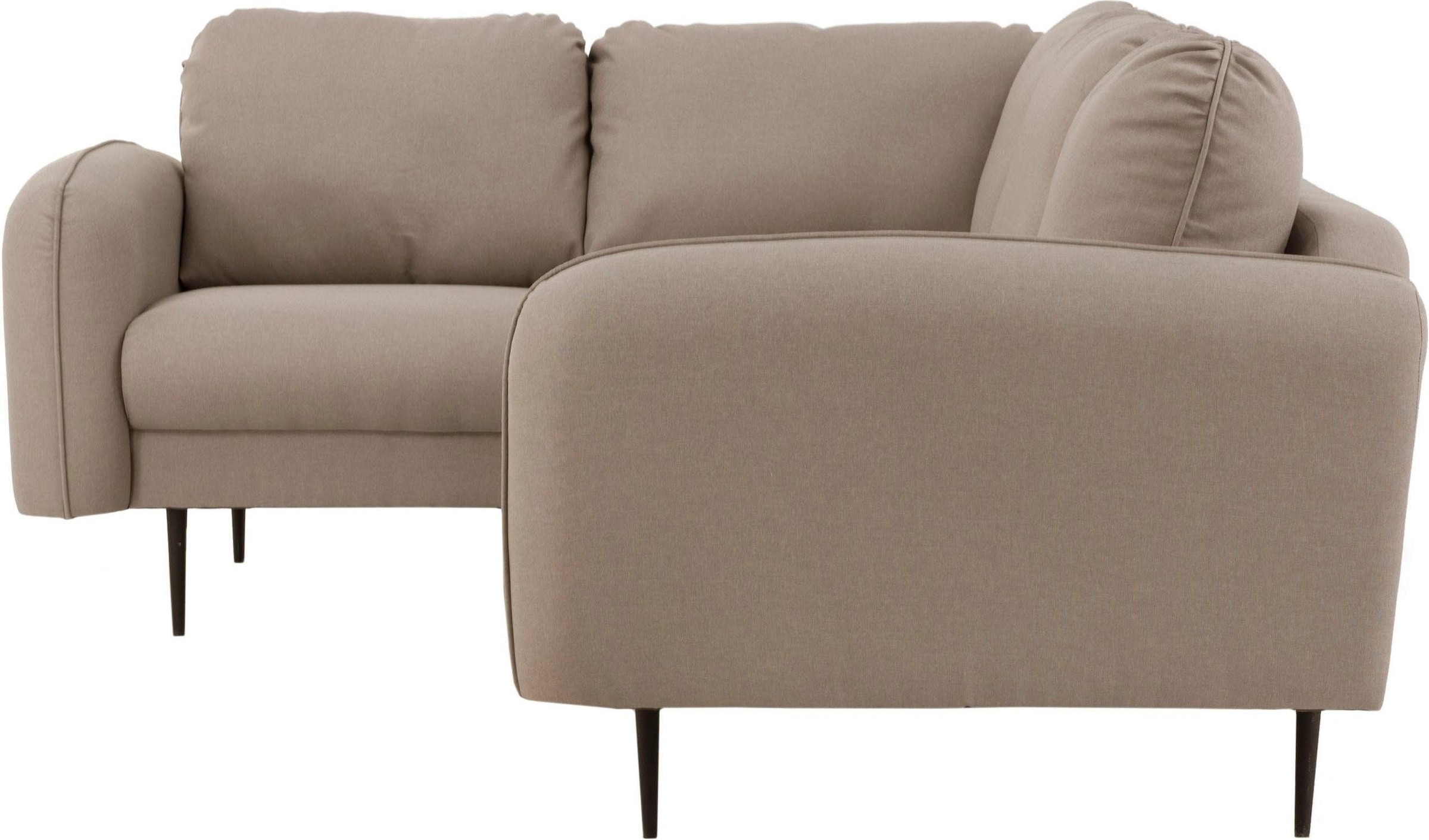 Home affaire Canapé d'angle »Skidi L-Form« mit losen Rückenkissen und Keder oben auf der Armlehne