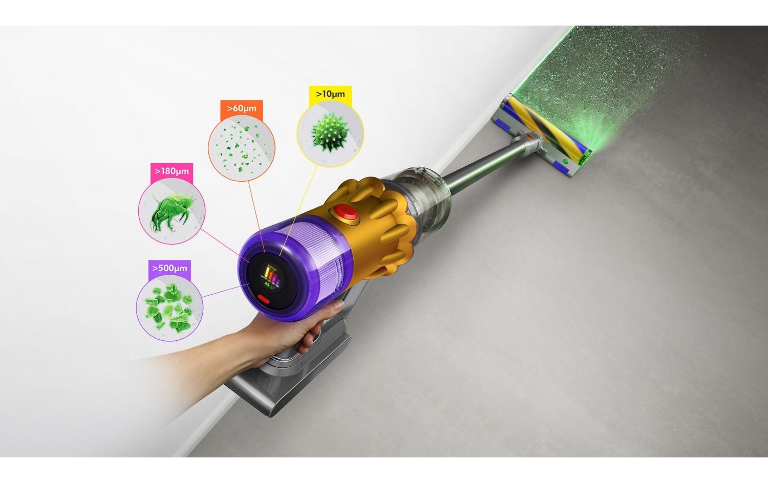 DYSON Aspirateur à main et à manche sans fil »V8 Cyclone« 150 AirWatt, 30 % mehr Leistung. 60 Minuten Laufzeit.
