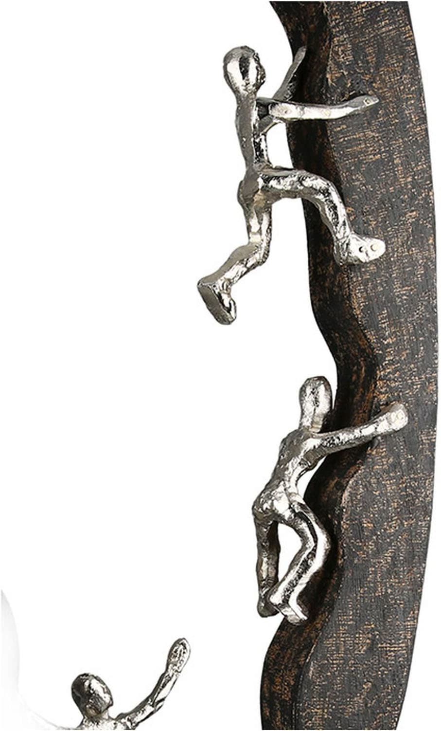 Casablanca by Gilde Figurine de décoration »Skulptur "Succeed"« Mélange de matériaux en aluminium et bois de manguier