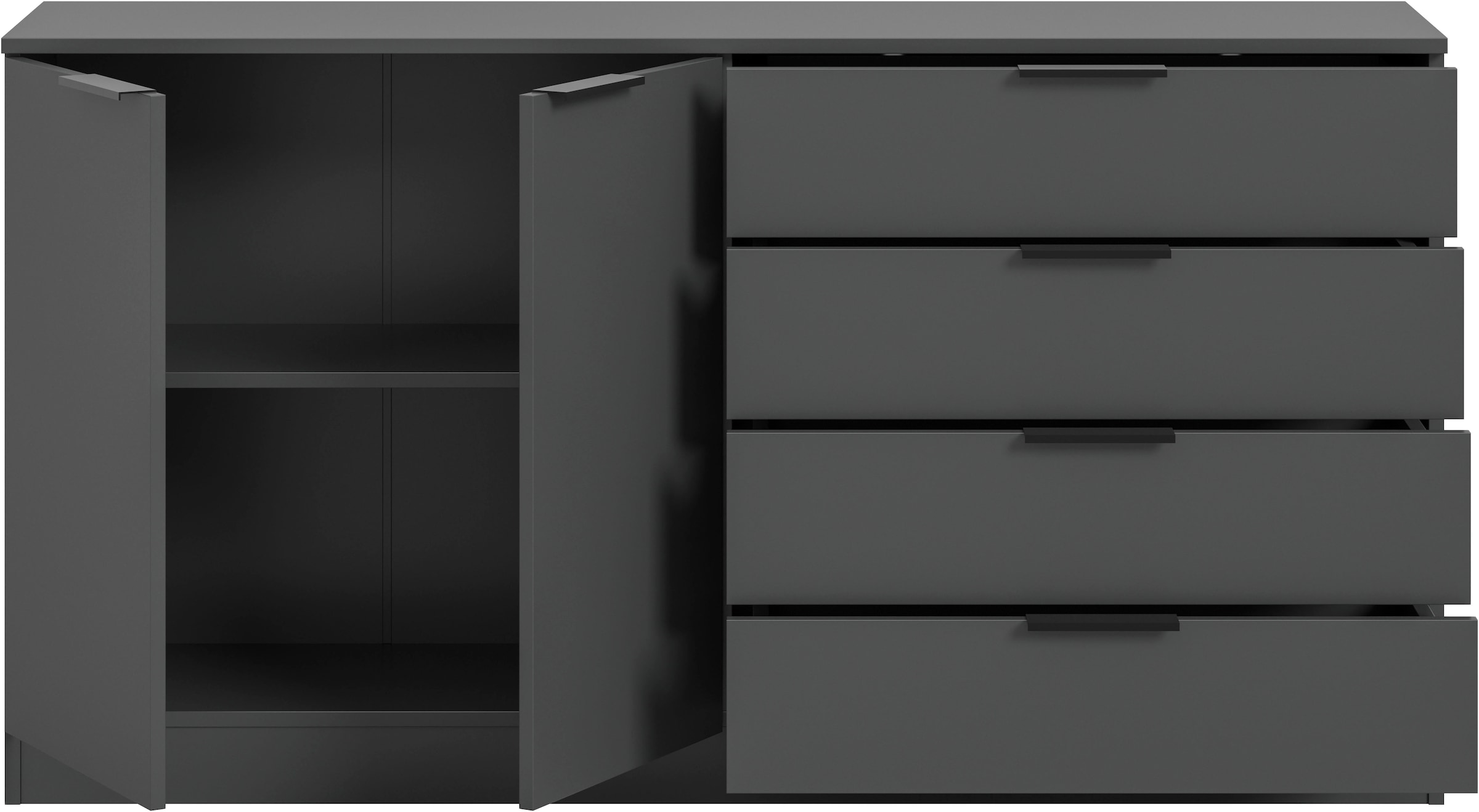 Home affaire Buffet »SKARDE, Breite 148 cm, 4 Schubkästen, 2 Türen, viel Stauraum« in verschiedenen Farben und Breiten erhältlich, individuell einsetzbar,  Kommode, Anrichte, Schubkastenkommode, Schuhschrank, Schrank