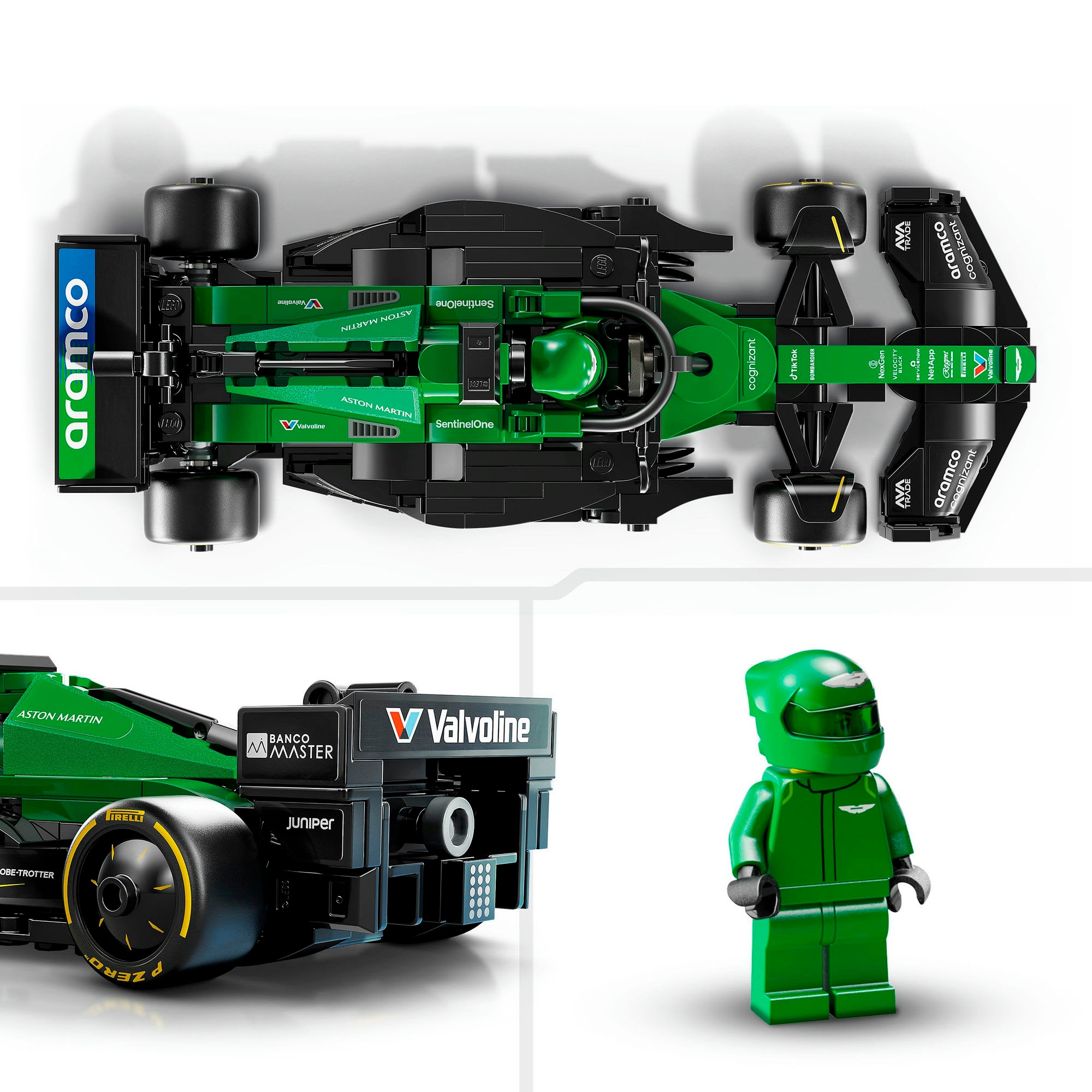 LEGO® Konstruktionsspielsteine »Aston Martin Aramco F1® AMR24 Rennauto (77245), LEGO® Speed Champions« Made in Europe